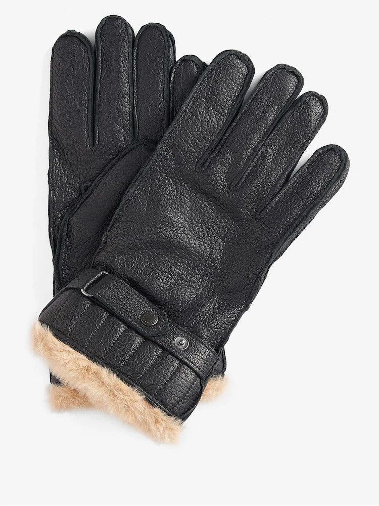 Barbour Barbour leather gloves XL black Textured Size ONE SIZE - 1 Thumbnail