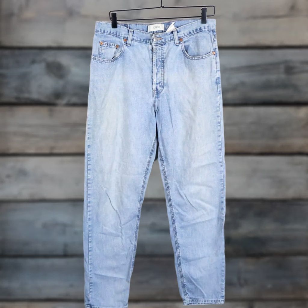 Gap VINTAGE Gap Jeans Women's 12 Long (32 x 32) Blue Denim Button Fly High Rise Relaxed Mom Style 5-Pocket Size 34" / US 12 / IT 48 - 1 Thumbnail