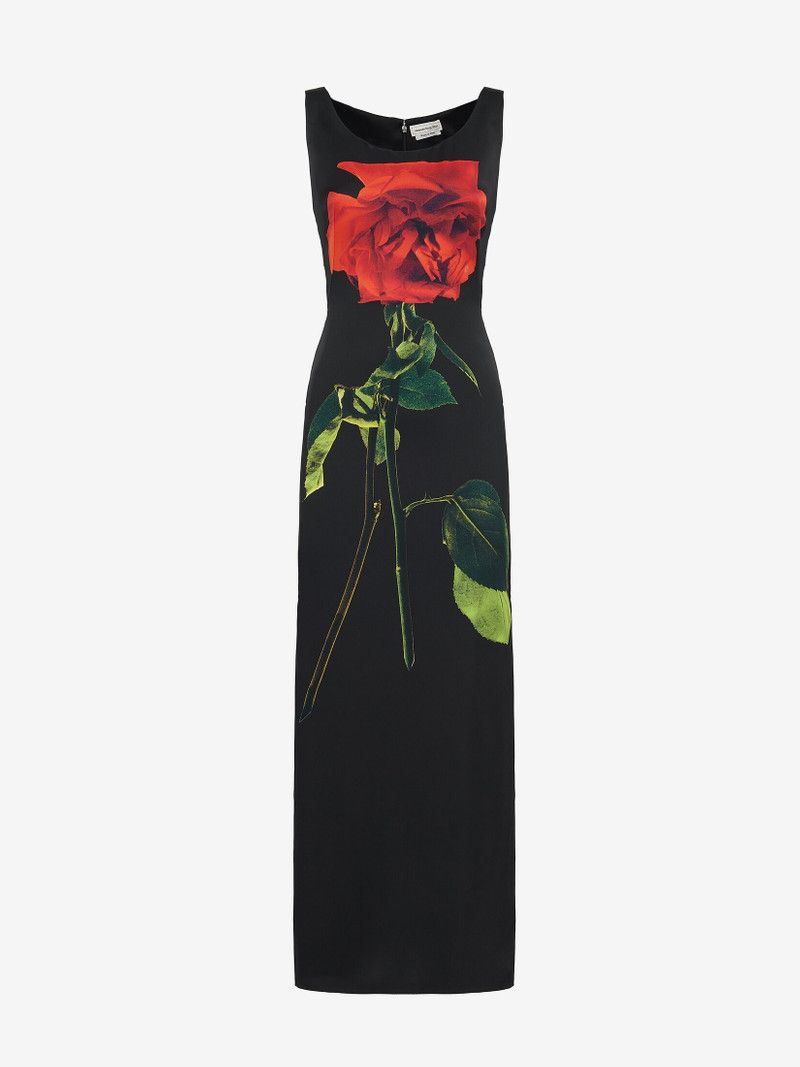 Alexander McQueen o1srvl11e0326 Shadow Rose Pencil Dress in Multicolor Size XL / US 12-14 / IT 48-50 - 1 Thumbnail