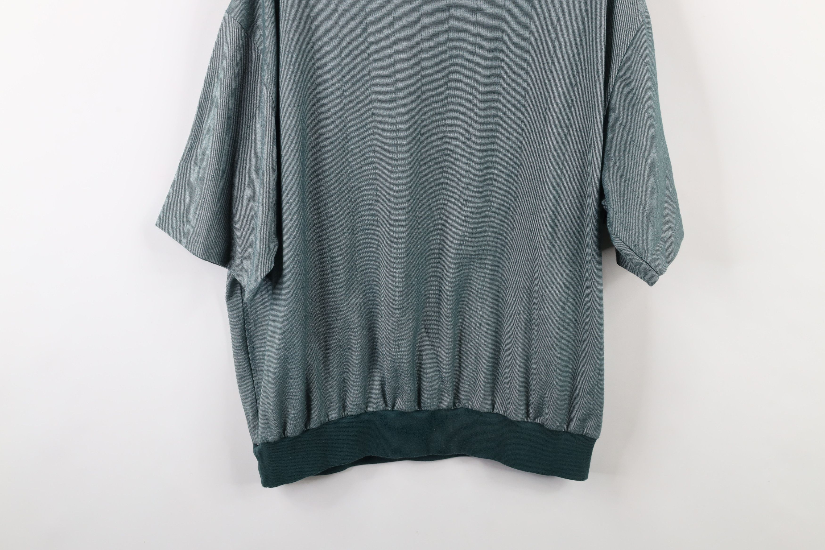 Vintage Vintage 90s Streetwear Knit Pullover Polo Shirt Green Size US L / EU 52-54 / 3 - 10 Thumbnail