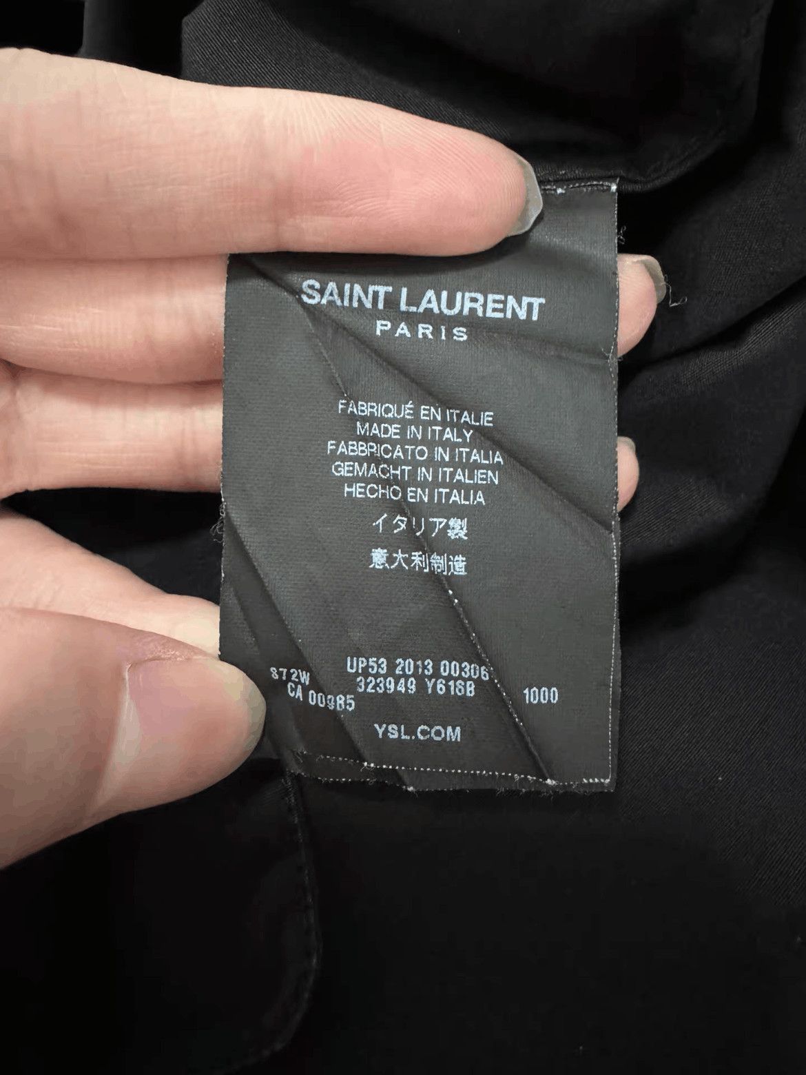 Saint Laurent Paris Sz 40 Saint Laurent Paris by Hedi 13AW Runway Formal Shirt- Size US L / EU 52-54 / 3 - 6 Thumbnail