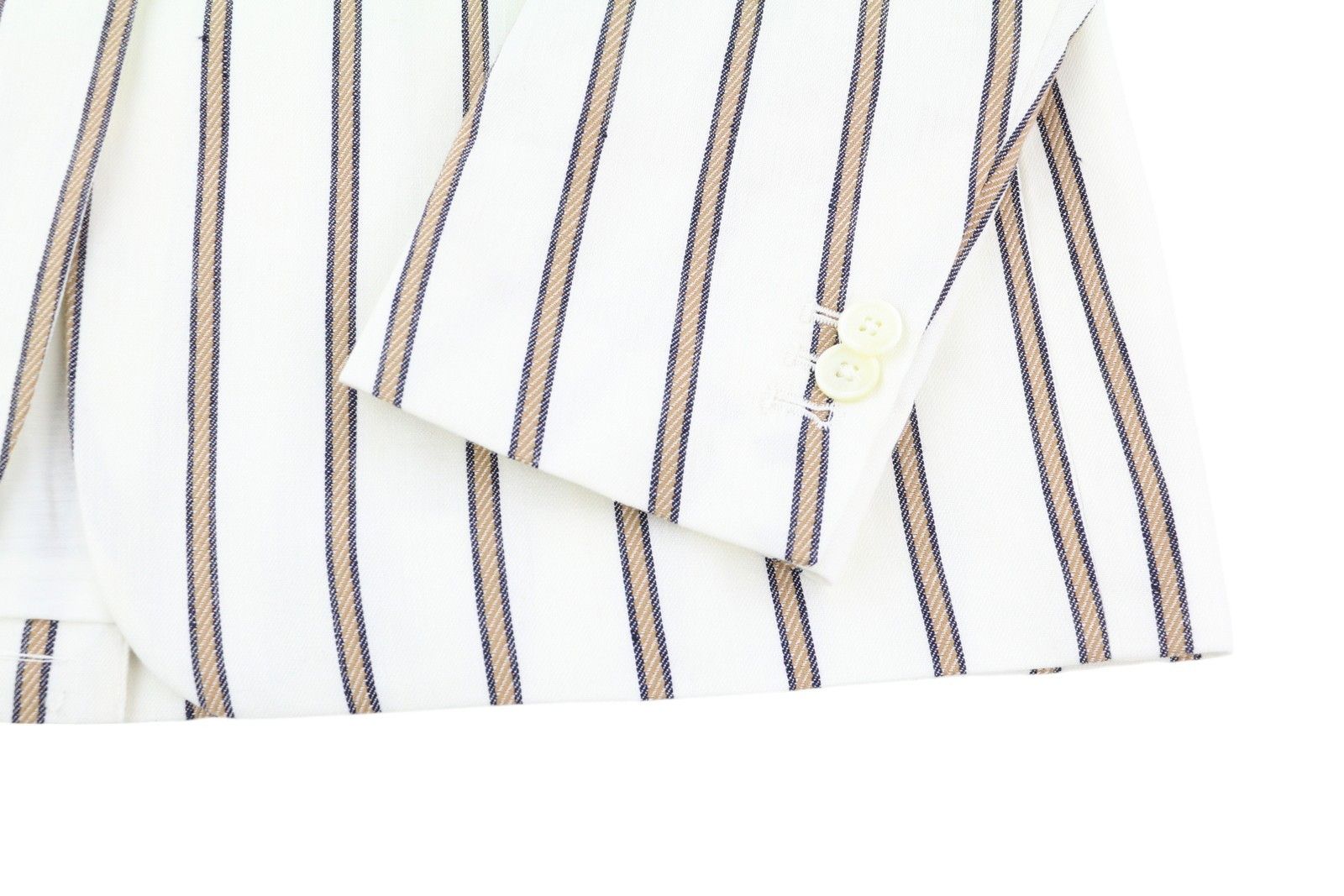 Gant STRIPE LINEN EU38 Off-White Linen Notch Blazer 85338 Size M / US 6-8 / IT 42-44 - 6 Thumbnail