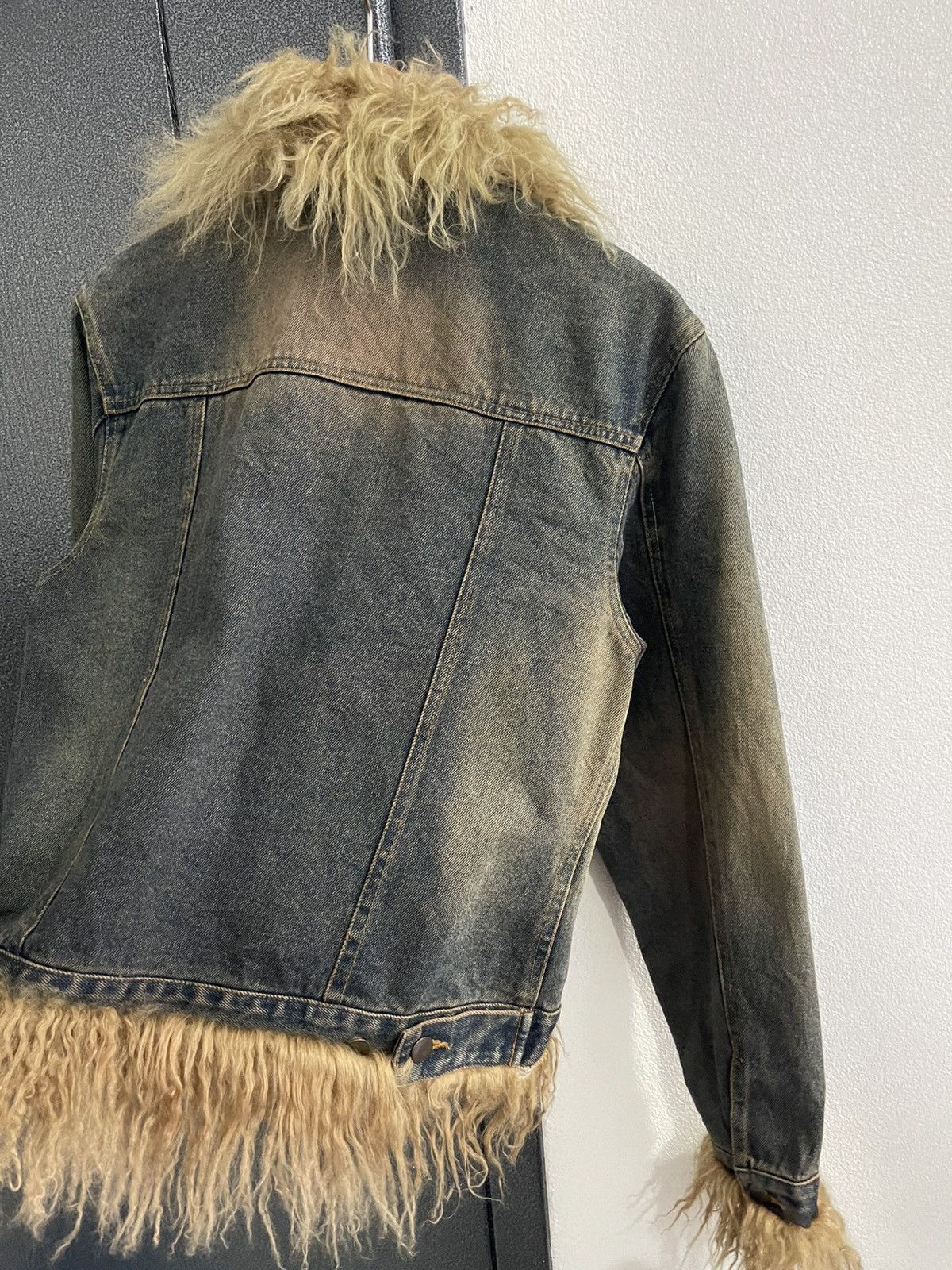 Japanese Brand Vintage Unbrand Faux Fur Collar Denim Jacket Size L / US 10 / IT 46 - 11 Thumbnail