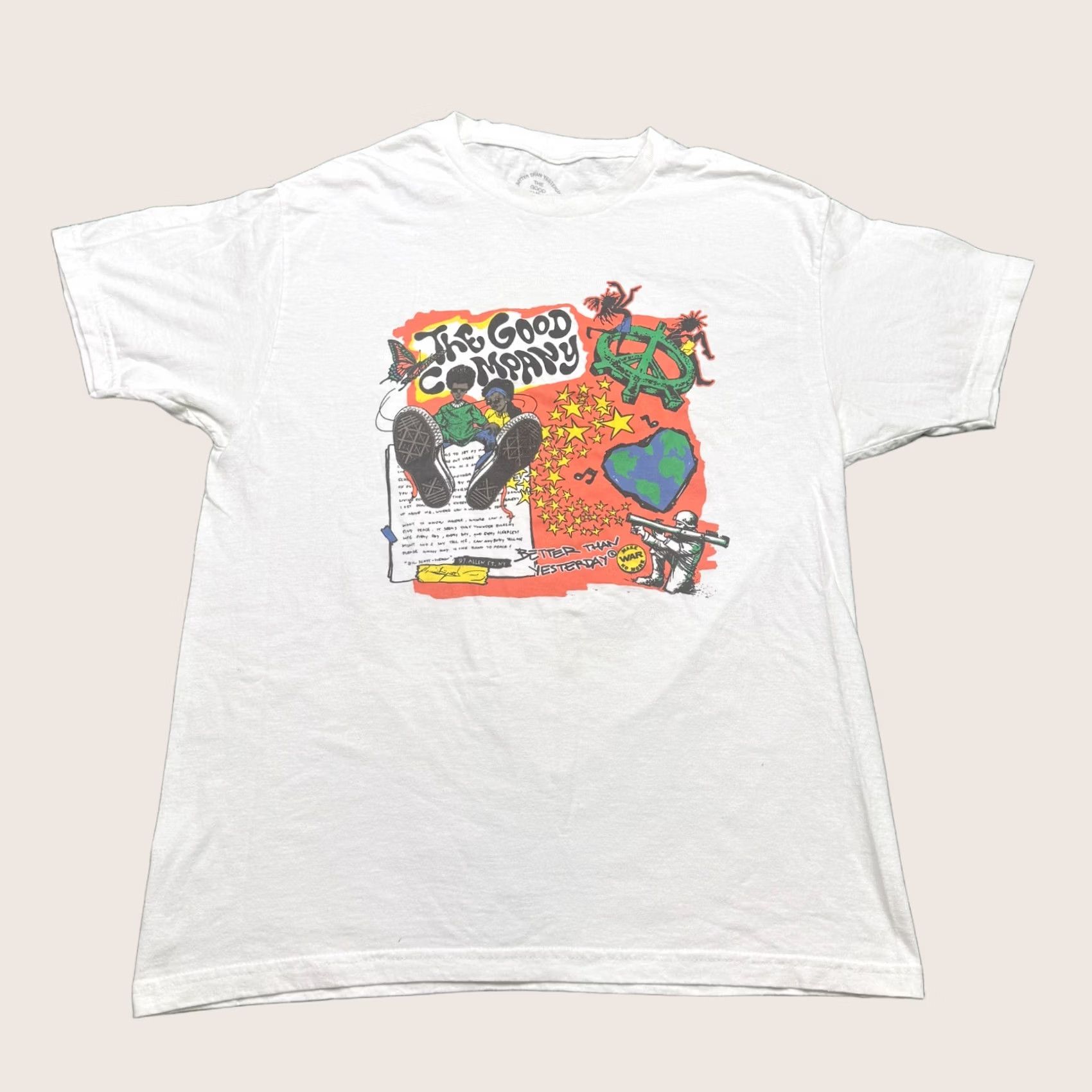 Vintage The Good Company T Shirt Mens L White Short Sleeve Crew Neck Streetwear Size US L / EU 52-54 / 3 - 1 Thumbnail