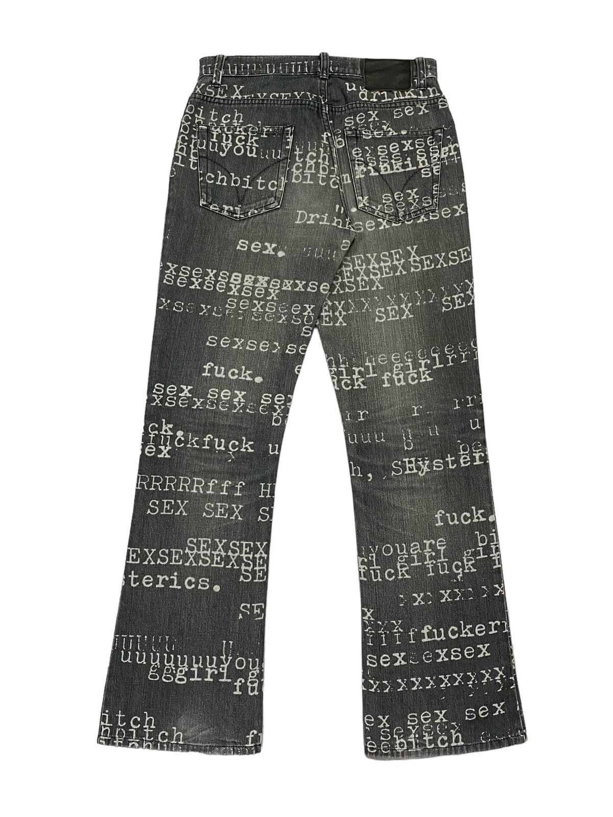 Hysteric Glamour Vintage Hysteric Glamour Sex All Over Print Faded Denim Size US 28 / EU 44 - 3 Thumbnail