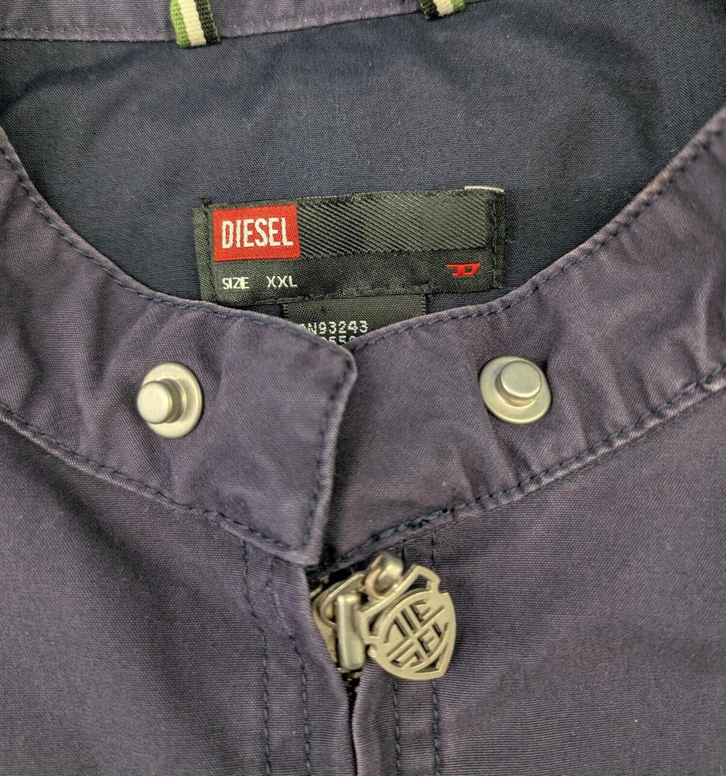 Diesel Y2K Diesel Industry Dark Navy Blue Rider Jacket Size US XXL / EU 58 / 5 - 2 Thumbnail