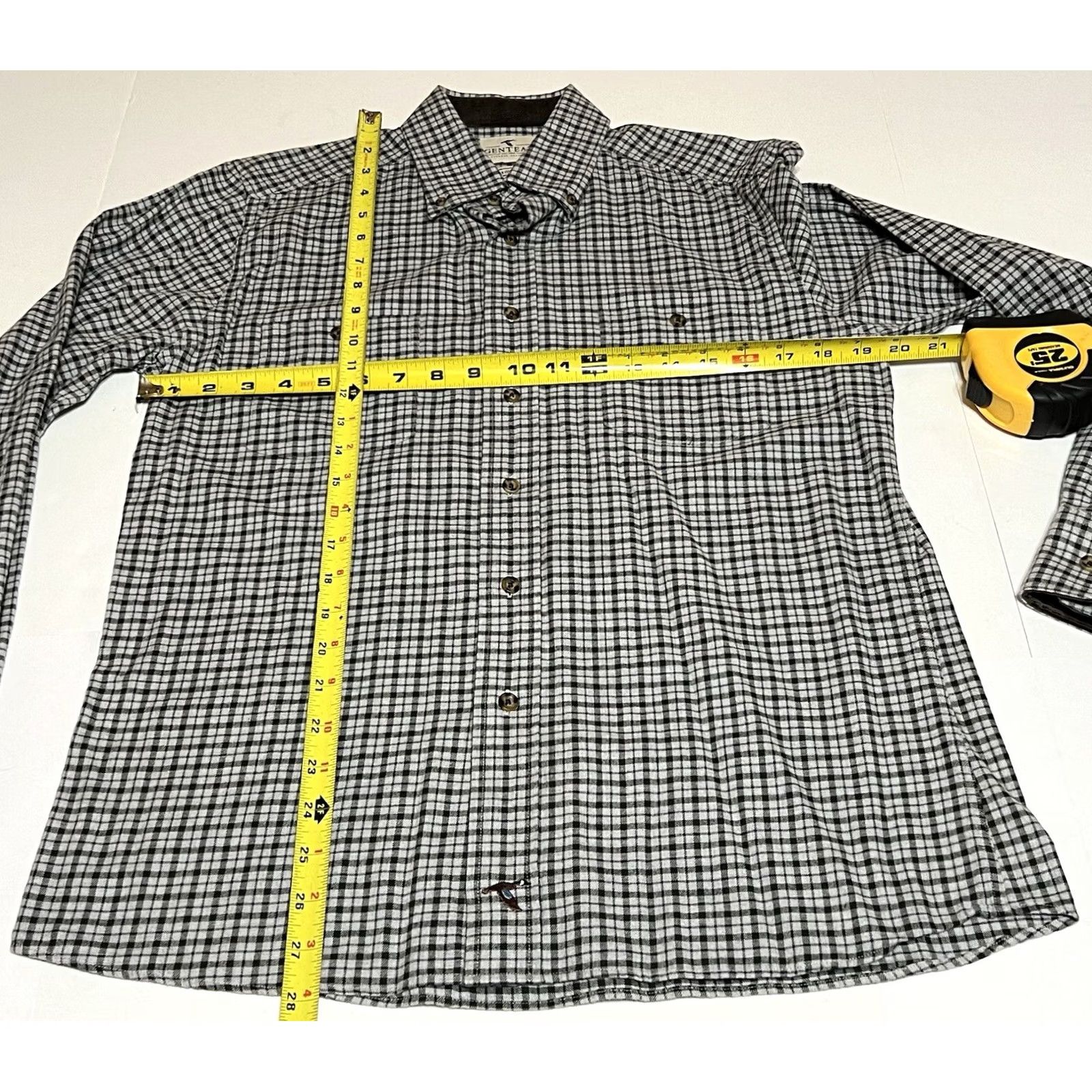 Vintage Genteal Shirt Plaid Button-Up Long Sleeve Cotton Flannel Mens Size S Gray 100% Cotton Button-Down Collar Pocket Size US S / EU 44-46 / 1 - 4 Thumbnail