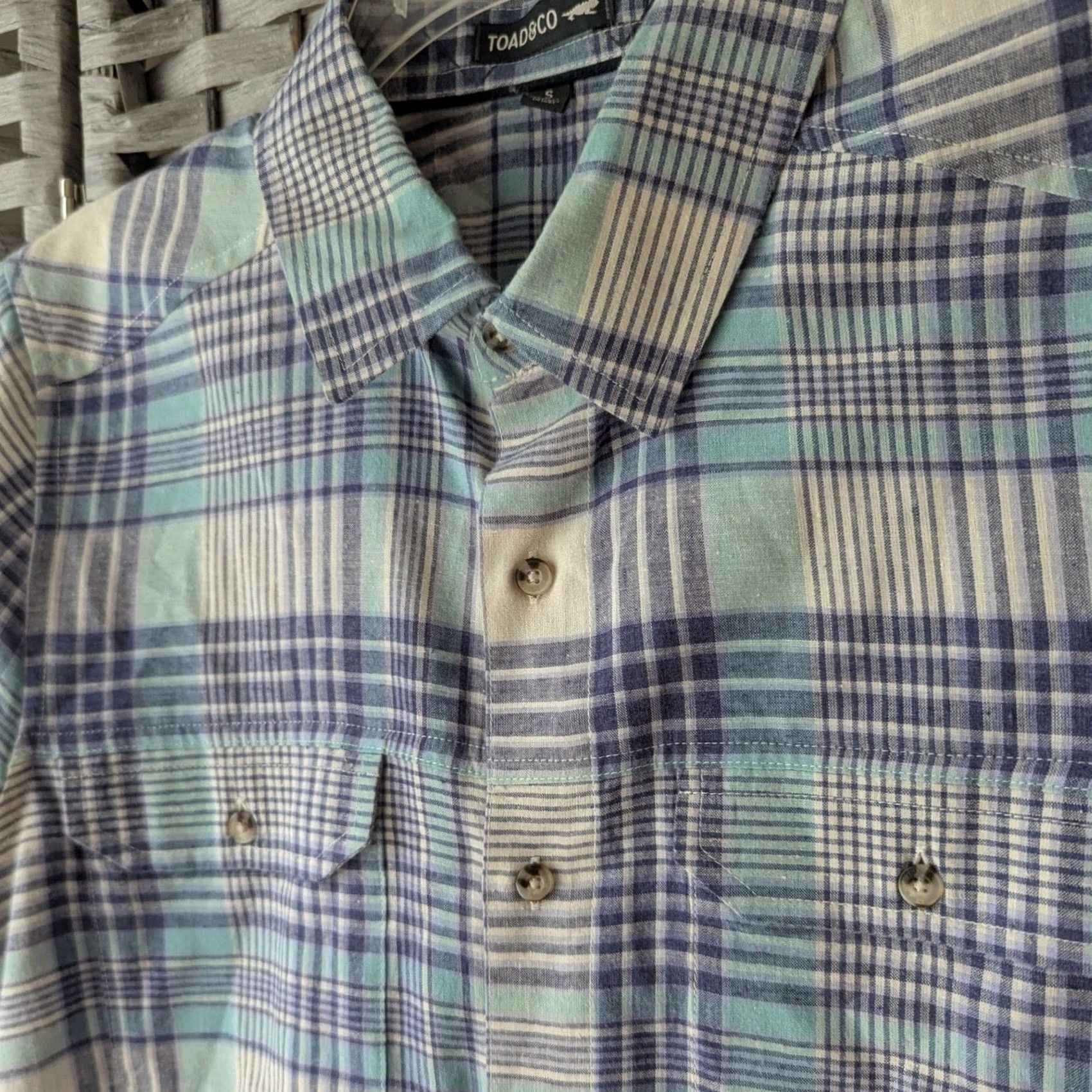 Toad&Co Toad&Co Plaid Short Sleeve Button Up Camp Shirt Multicolor Cotton Mens S Size US S / EU 44-46 / 1 - 2 Thumbnail