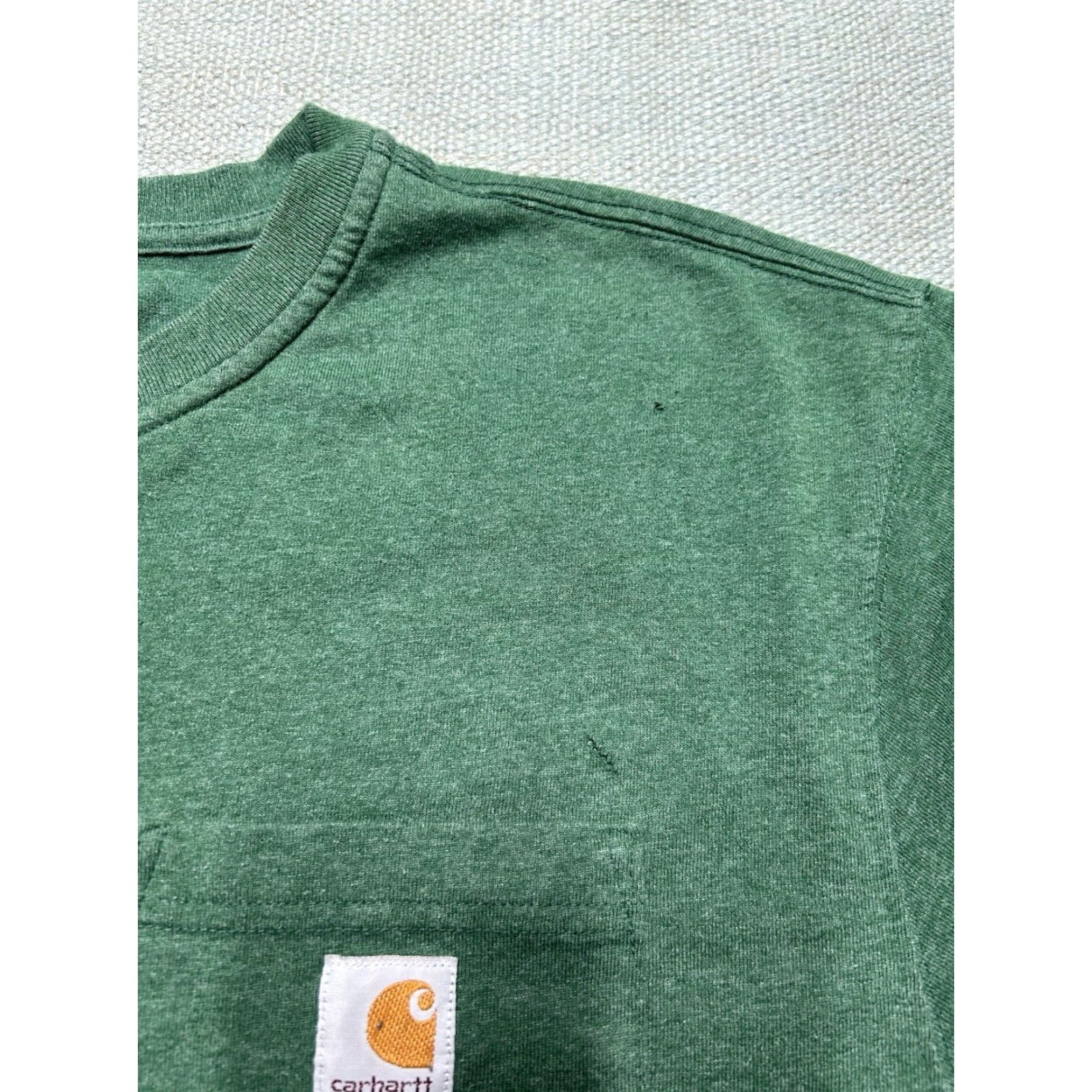 Carhartt VINTAGE Carhartt Long Sleeve Henley T Shirt Loose Fit Green Blank Distressed Adult XL Size US XL / EU 56 / 4 - 6 Thumbnail