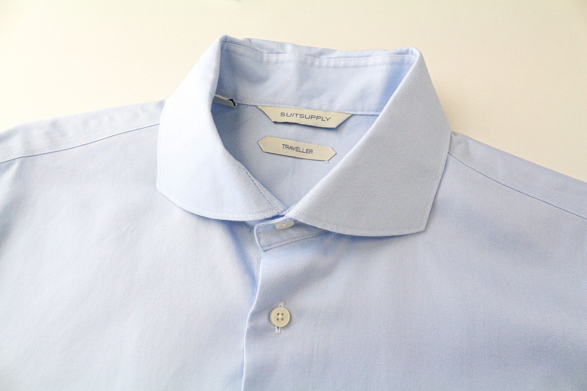 Suitsupply TRAVELLER 40-7/15 3/4L Extra Slim Blue Cotton Shirt 79355 Size 40R - 3 Thumbnail