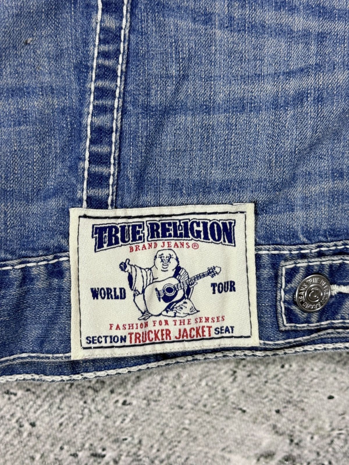 True Religion True Religion denim jacket trucker washed White stitching Size US L / EU 52-54 / 3 - 5 Thumbnail