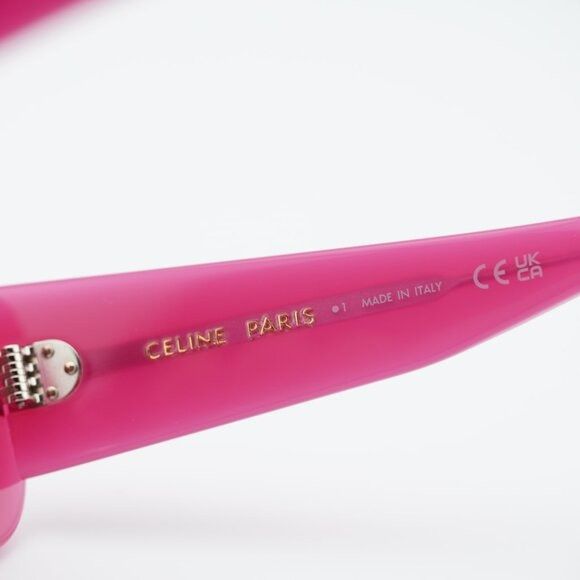 Celine Celine CL40287U 72E Sunglasses Pink Rectangle Frame Size ONE SIZE - 5 Thumbnail