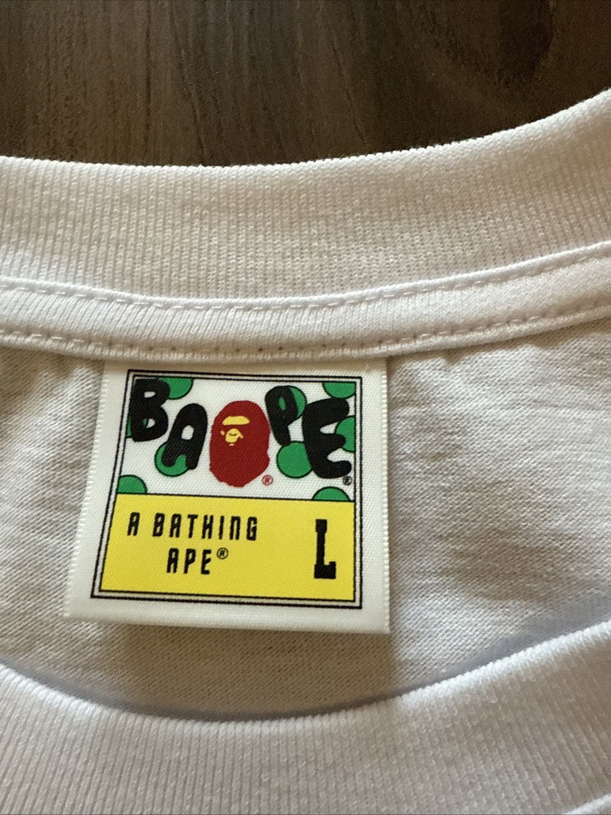 Bape BAPE A Bathing Ape Camo Ape Head Tee White Large L NWT OG Size US L / EU 52-54 / 3 - 4 Thumbnail
