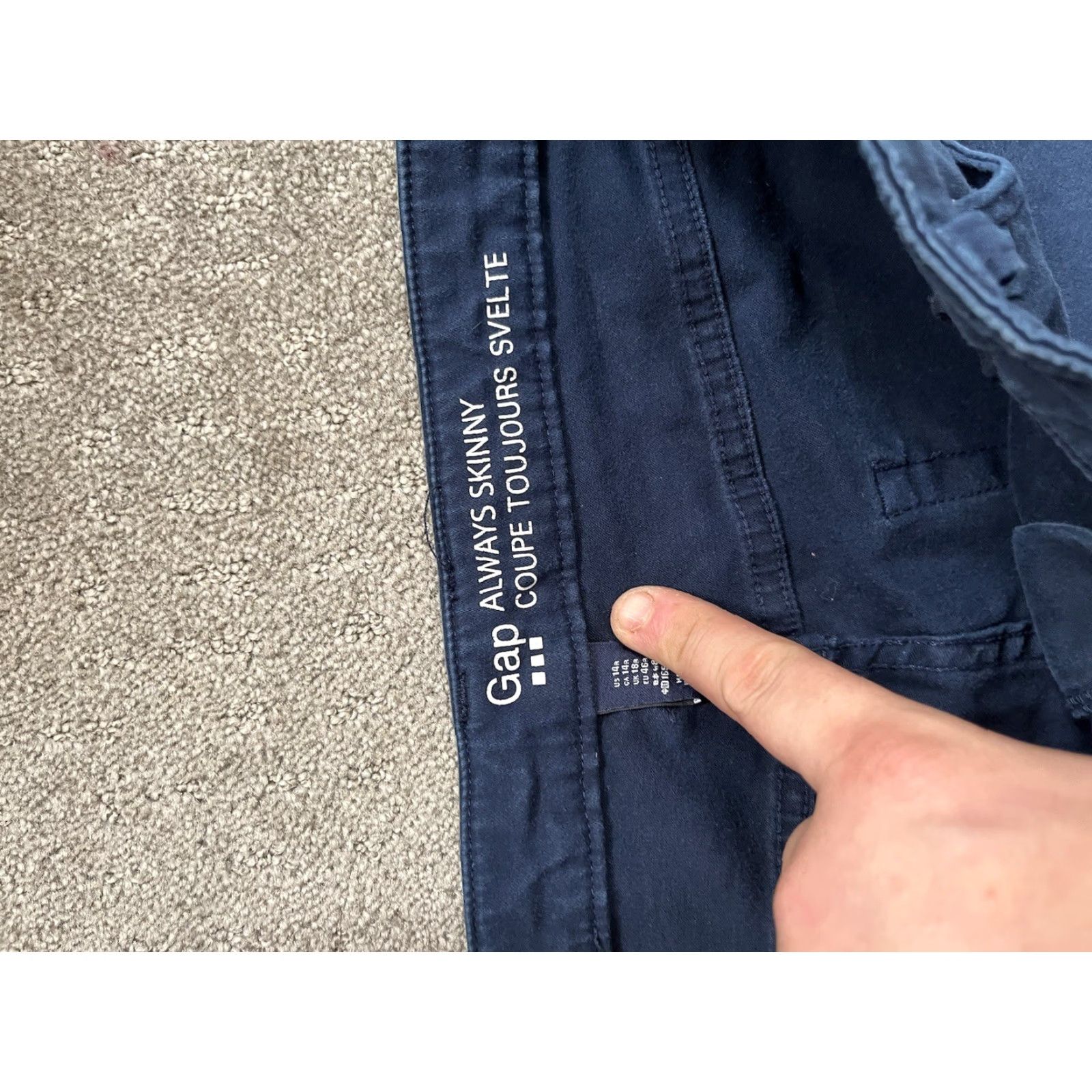 Gap Gap Always Skinny Jeans 14 Cotton Blend Stretch Navy Blue Medium Wash Jeans Womens Size 36" / US 14 / IT 50 - 5 Thumbnail