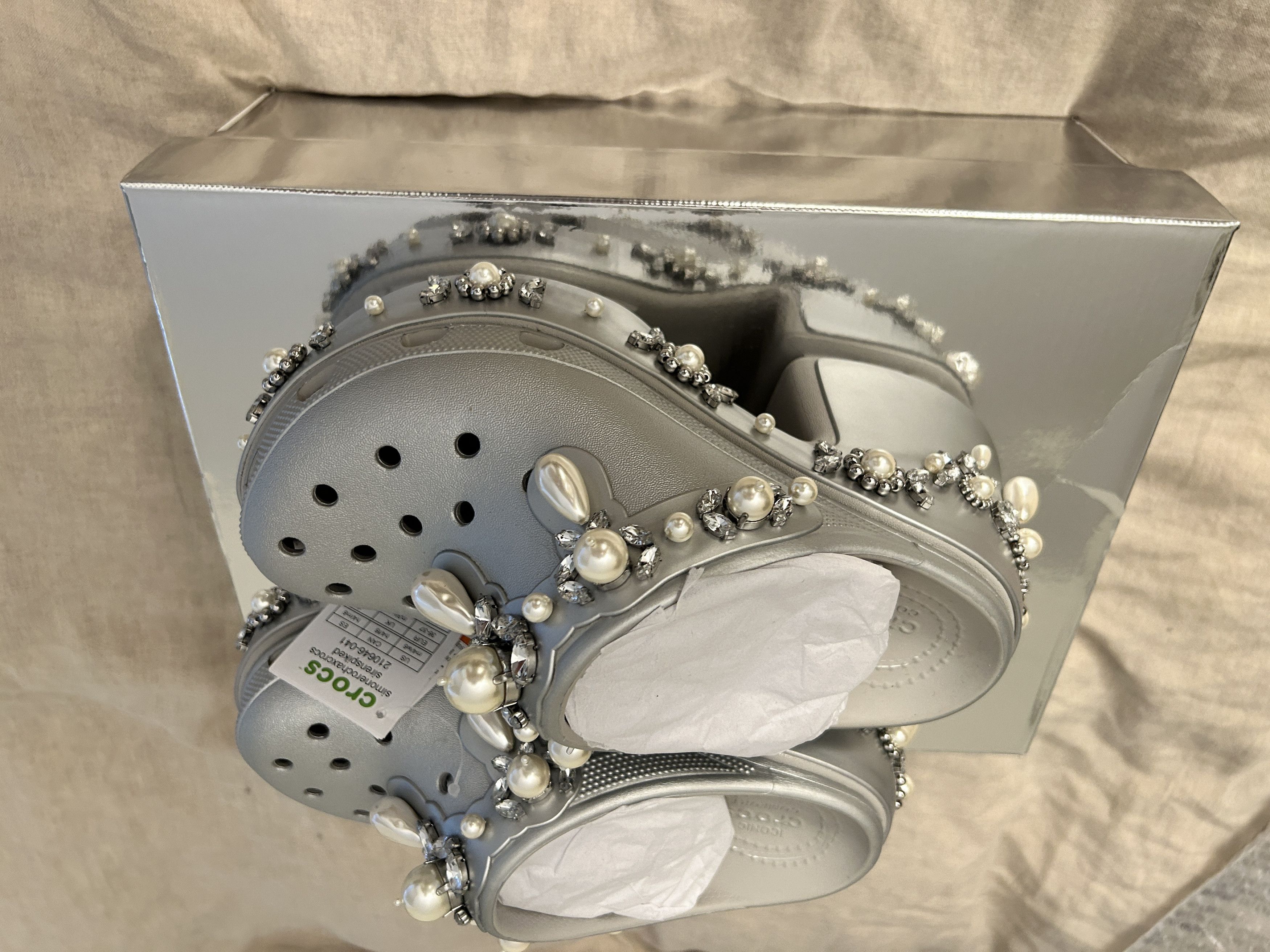 Crocs × Simone Rocha Crocs Siren Clog Simone Rocha Silver Size US 7 / IT 37 - 5 Thumbnail