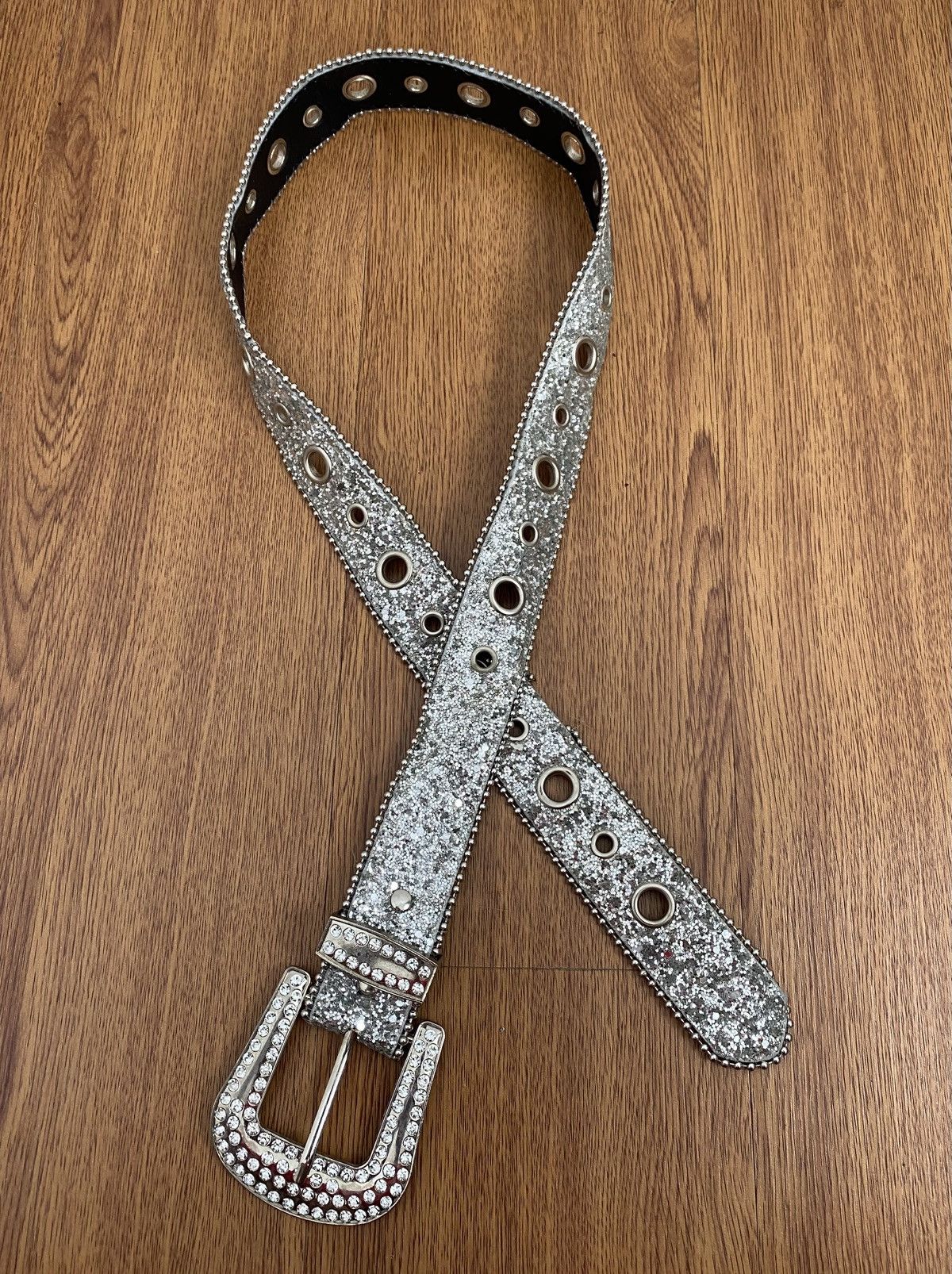 If Six Was Nine × Japanese Brand × Le Grande Bleu (L.G.B.) Silver glitter belt Size ONE SIZE - 1 Thumbnail