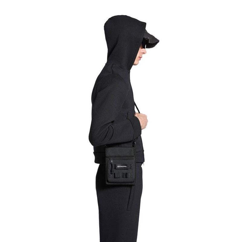 Balenciaga o1tr1nto0526 Size: OS / Army Small Pouch With Strap Black Size ONE SIZE - 3 Thumbnail