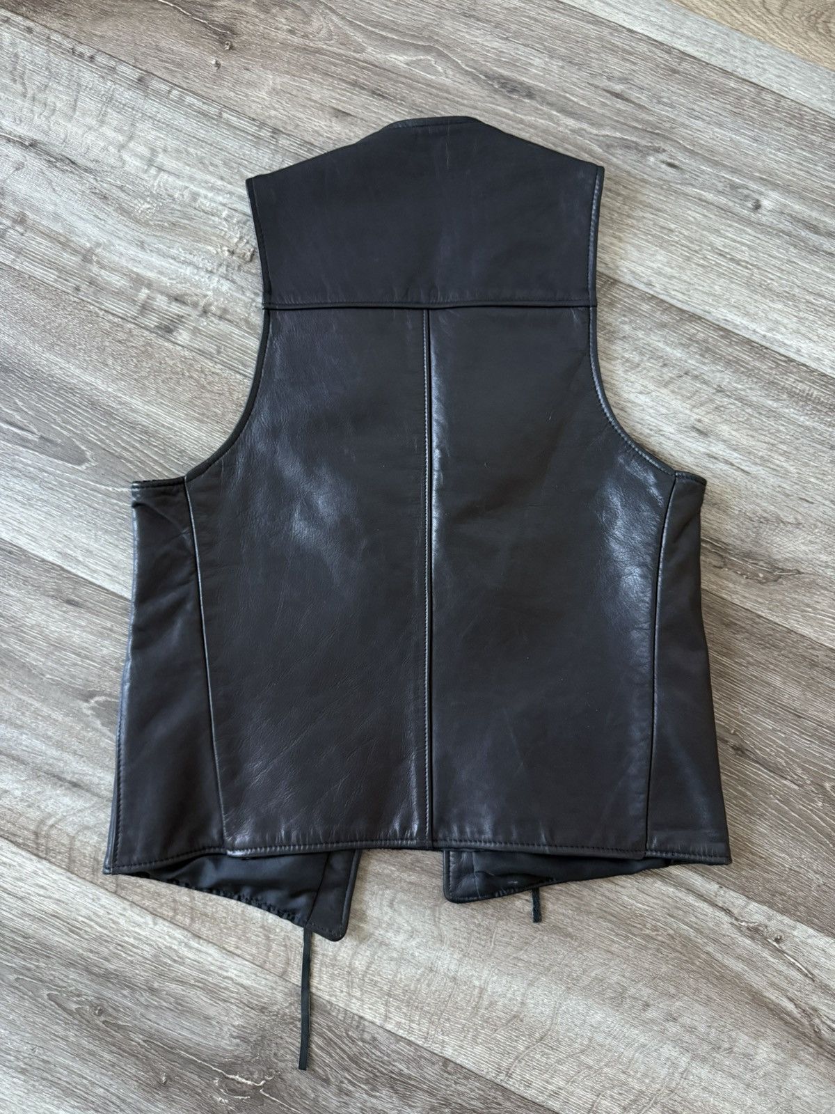 Schott Schott NYC Leather Vintage Western Vest Biker Men’s Gilet Size US S / EU 44-46 / 1 - 8 Thumbnail