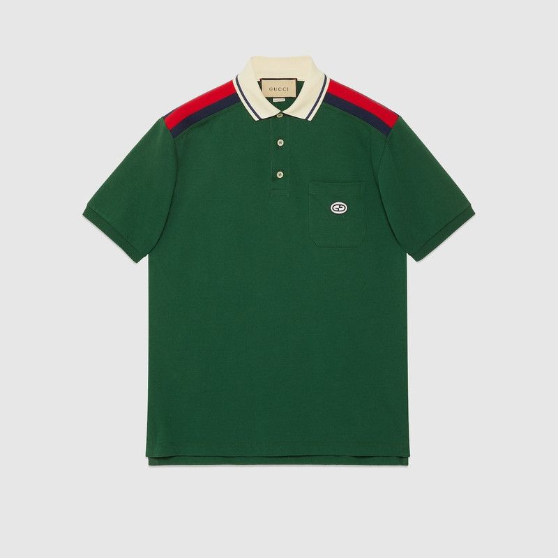 Gucci o1loc1c0226 737656 Cotton Polo Shirt With Interlocking G Size US M / EU 48-50 / 2 - 1 Thumbnail