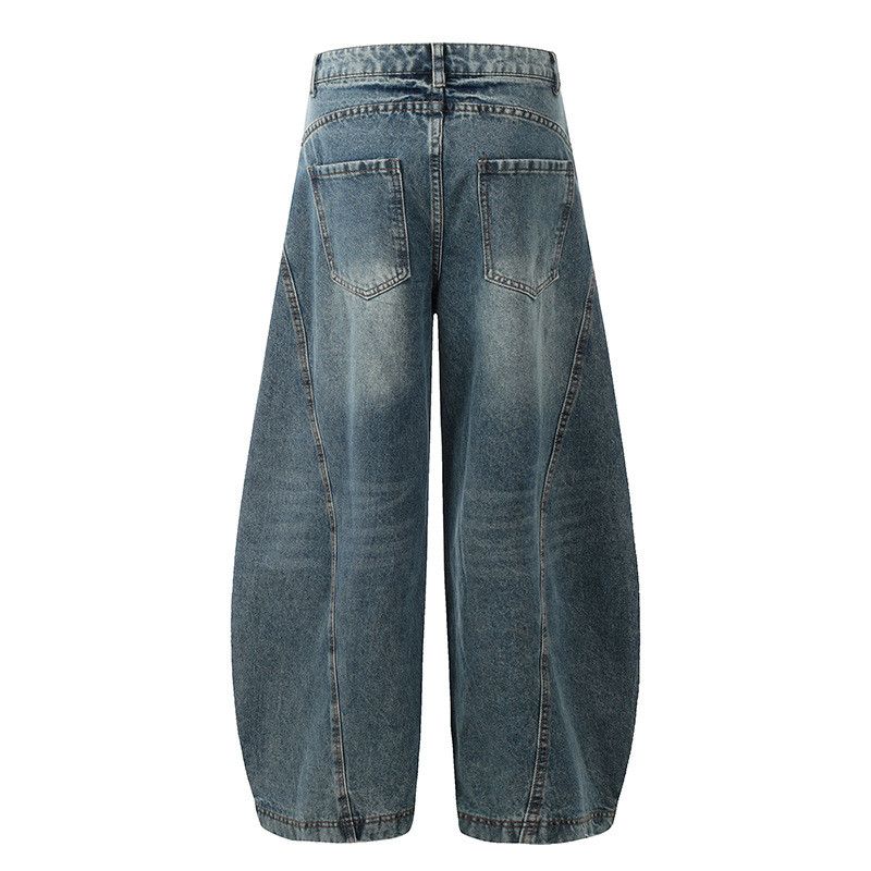 Vintage Men's American washed distressed loose wide-leg jeans Size US 32 / EU 48 - 2 Thumbnail