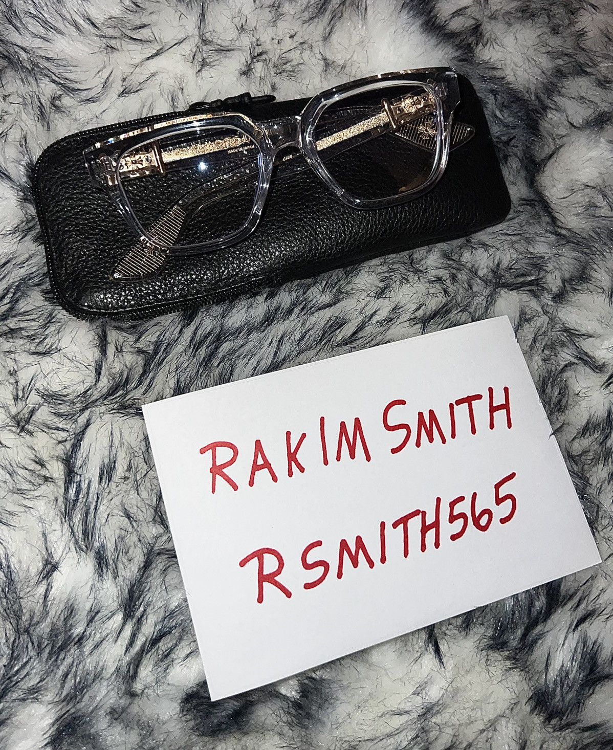 Chrome Hearts Chrome Hearts Vagillionaire II Crystal Clear Gold Glasses CH Size ONE SIZE - 4 Thumbnail