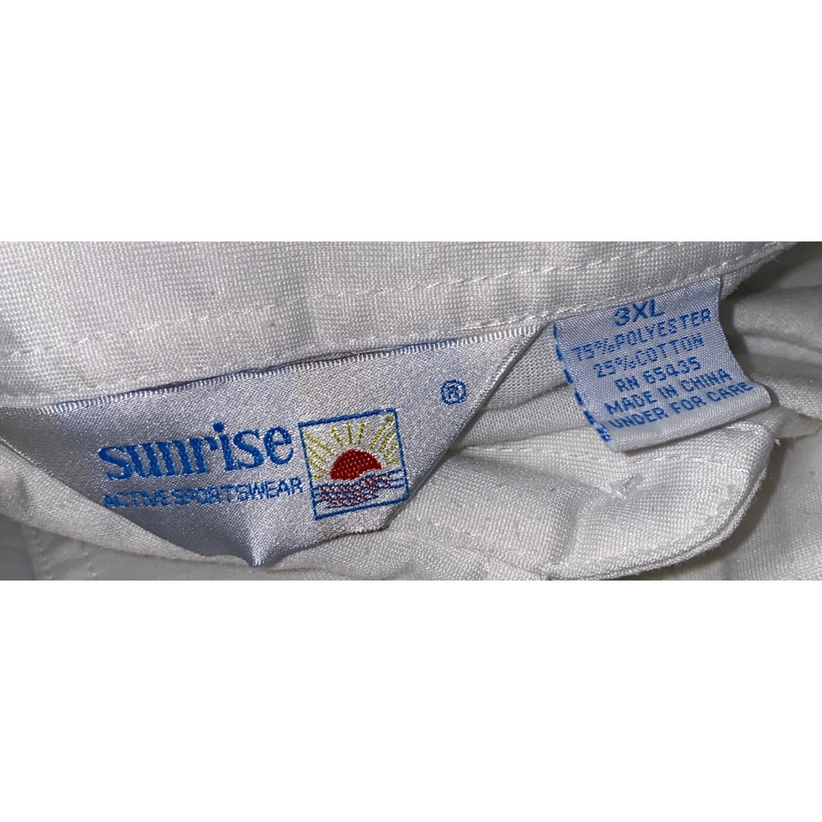 Vintage Sunrise Polo Shirt Men 3XL White Golf Short Sleeve Polyester Blend Lac?e Havasu EAGLES CLUB Size US XXL / EU 58 / 5 - 7 Thumbnail