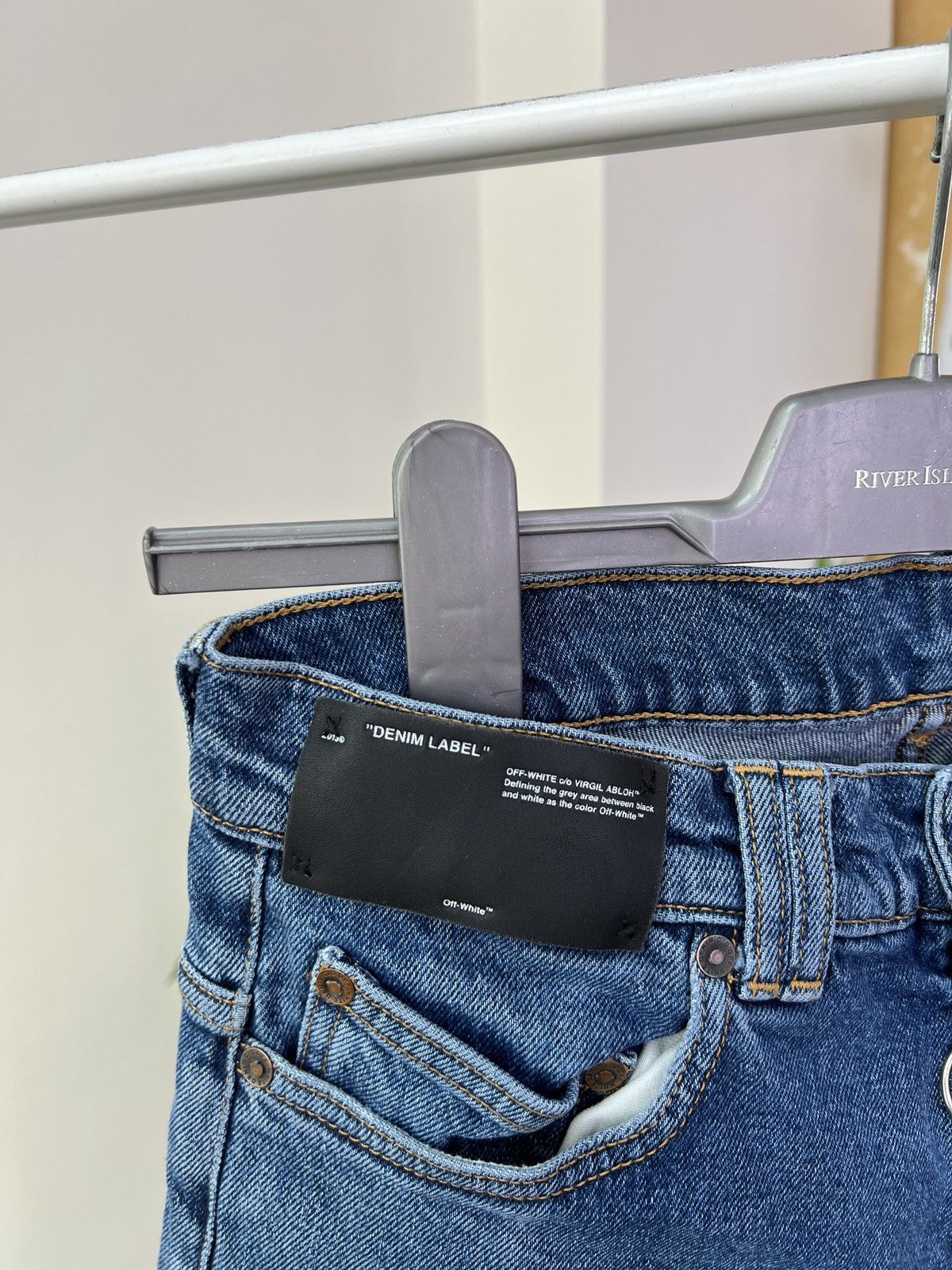 Off-White Vintage Off-White Denim Label Blue Women’s Jeans Size 30" / US 8 / IT 44 - 10 Thumbnail