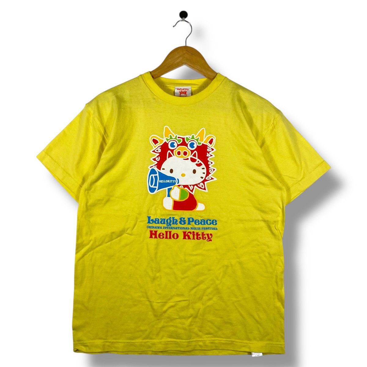 Anime Japanese Animated HELLO KITTY Laugh & Peace Tee Shirt Size US L / EU 52-54 / 3 - 1 Thumbnail