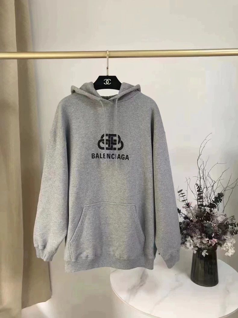 Balenciaga Gray Lock Buckle Hoodie - dmc