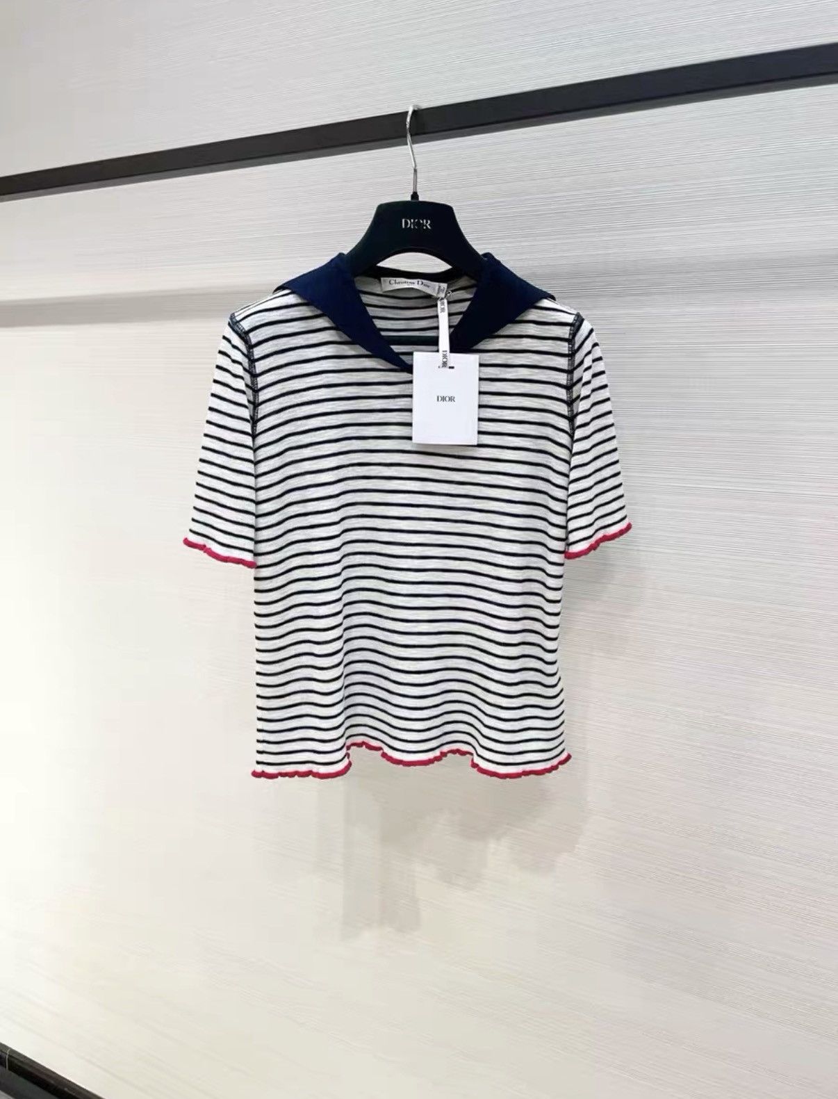 Dior Dior Classic Striped Sailor Collar Short Sleeve Top J33 Size XS / US 0-2 / IT 36-38 - 1 Thumbnail