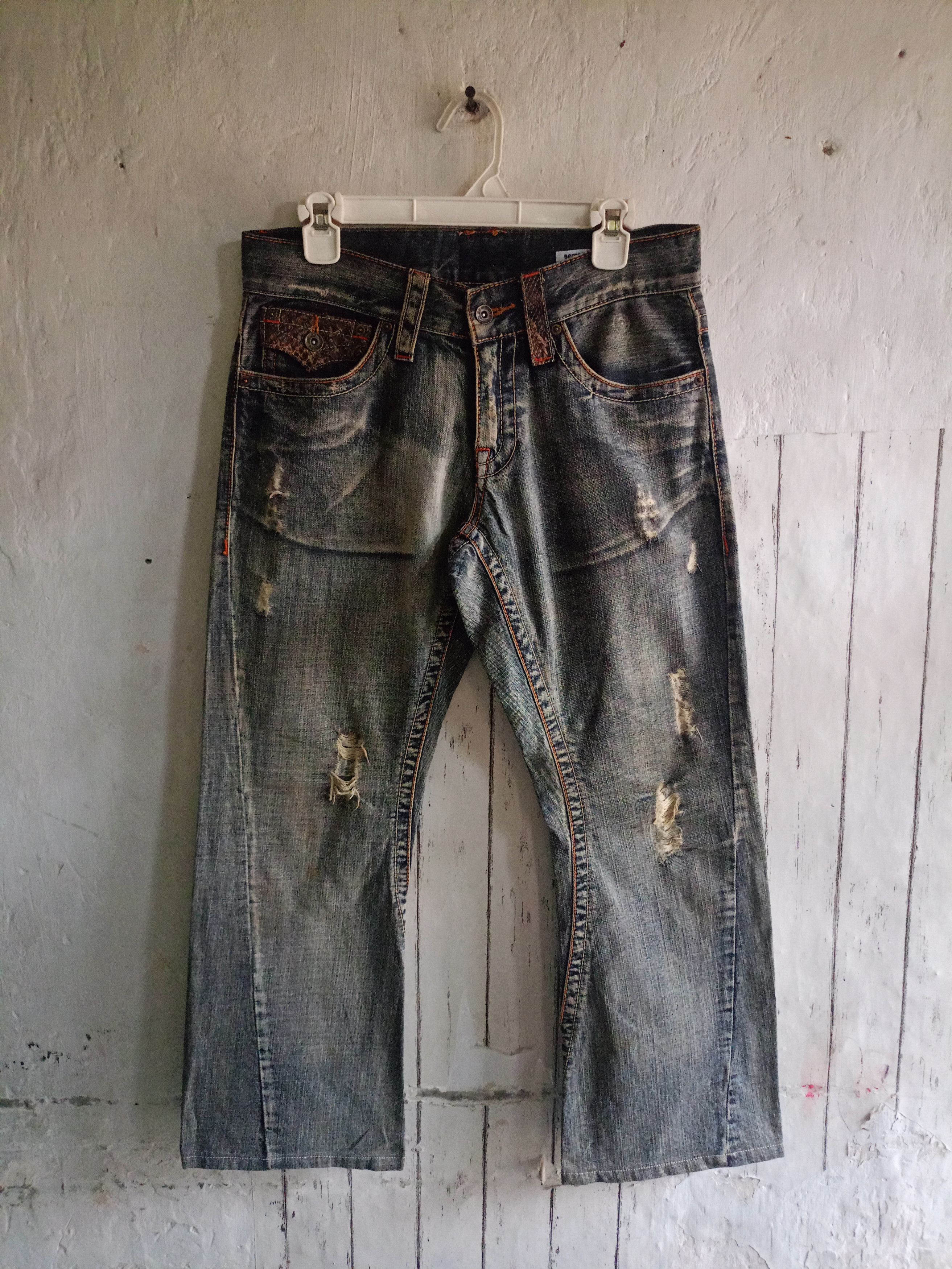 semanticdesign 2000s Semantic design Snakeskin Pocket flare Pants Size US 32 / EU 48 - 1 Thumbnail