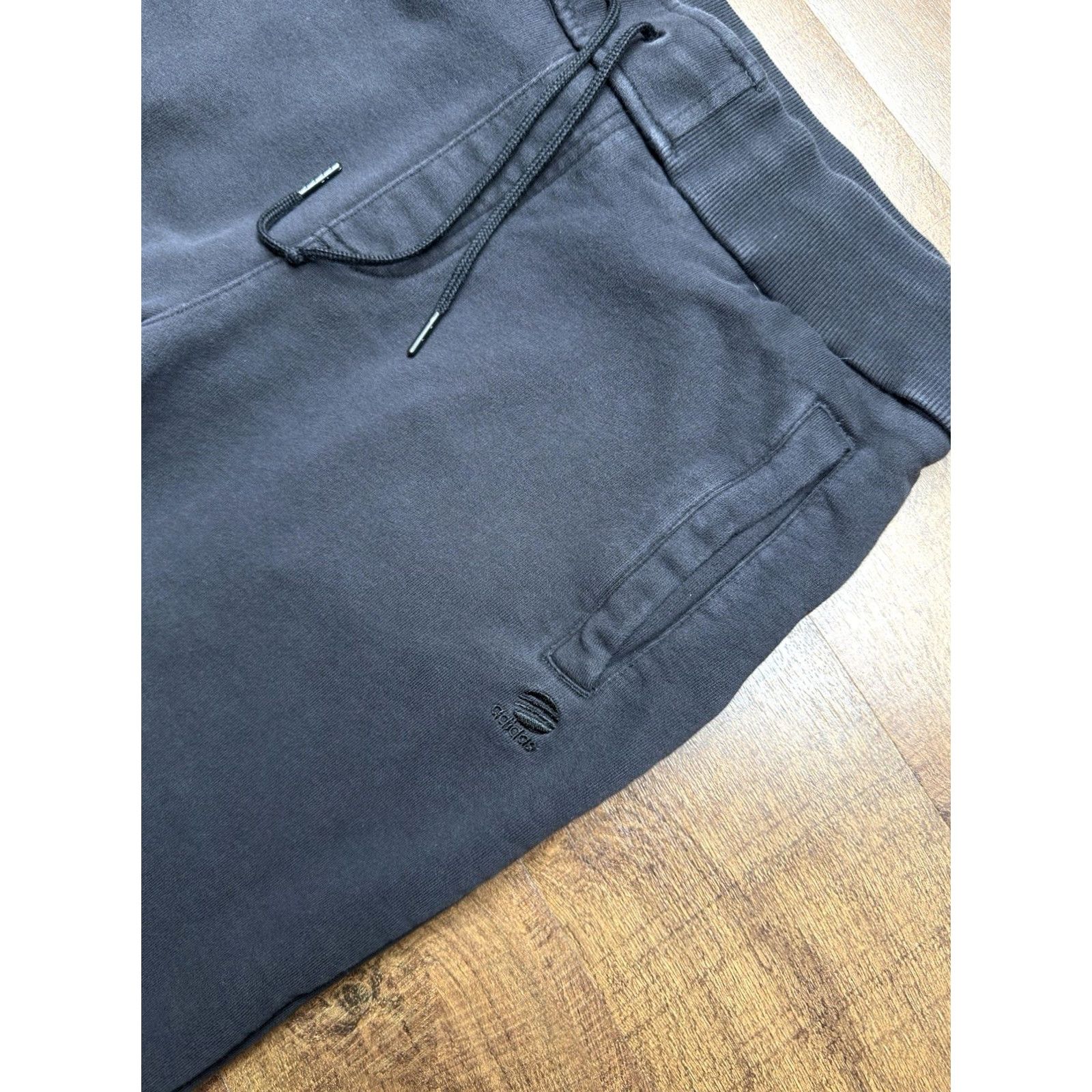 Adidas VTG Adidas SLVR Black Sweatpants Men’s 2XL Heavyweight French Terry Pockets Size US 39 - 4 Thumbnail