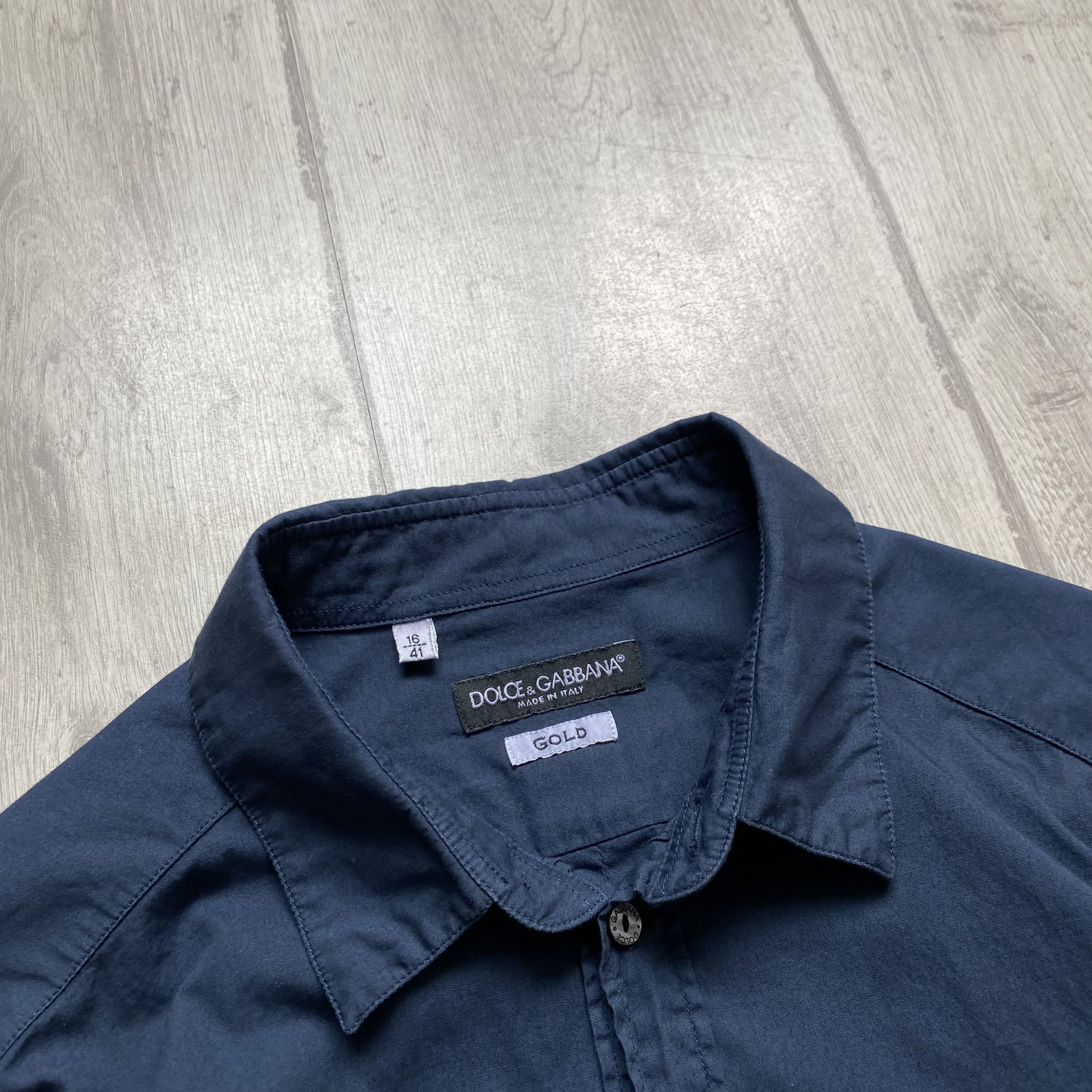 Dolce & Gabbana 💎 Luxury DOLCE & GABBANA Classic shirt Oldmaney Size US M / EU 48-50 / 2 - 2 Thumbnail