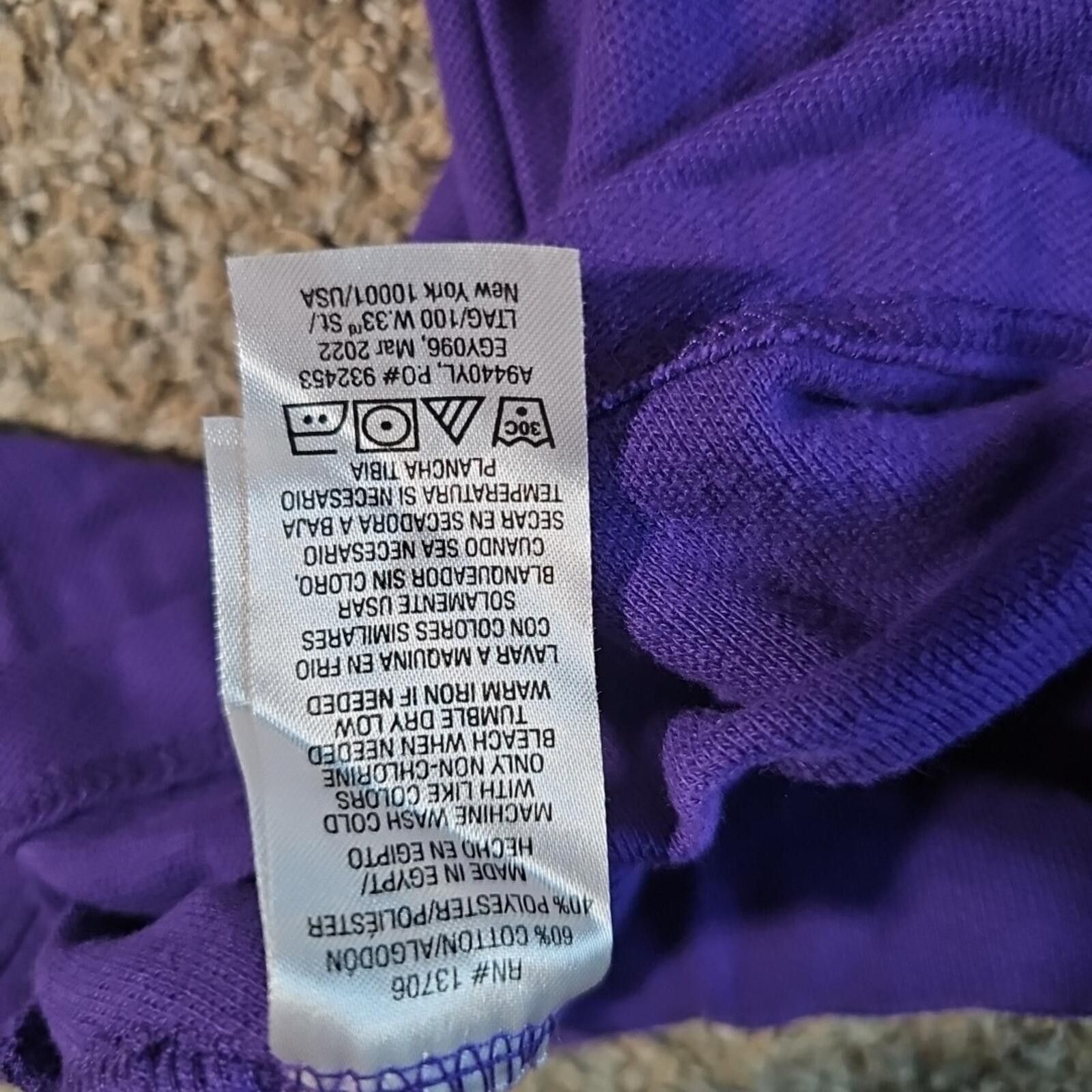 Lee Lee Uniforms M Purple Polo Size US M / EU 48-50 / 2 - 6 Thumbnail