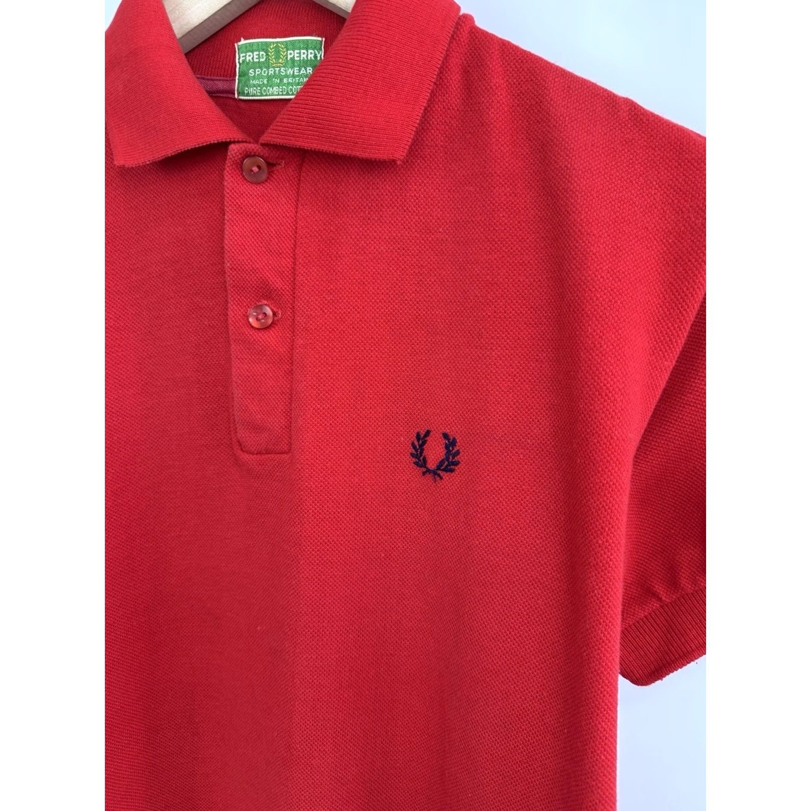 Fred Perry VINTAGE Fred Perry Tennis Polo T-Shirt Red 80s Mens Regular 36 UK Size 36 Retro Rare T-Shirt Size US M / EU 48-50 / 2 - 5 Thumbnail