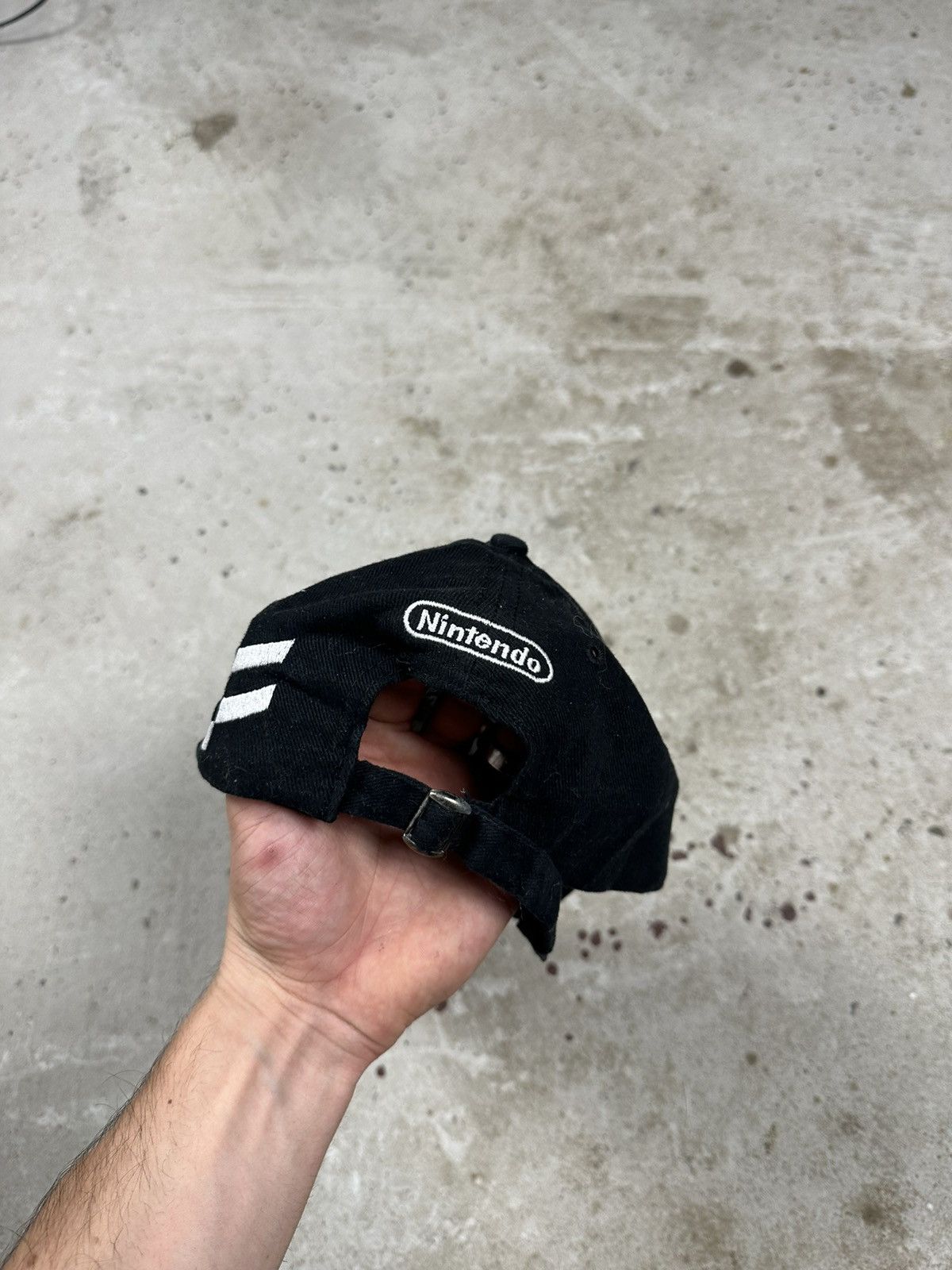 Nintendo Vintage Y2K Super Mario Black Racing Kart Hat Cap Size ONE SIZE - 5 Thumbnail