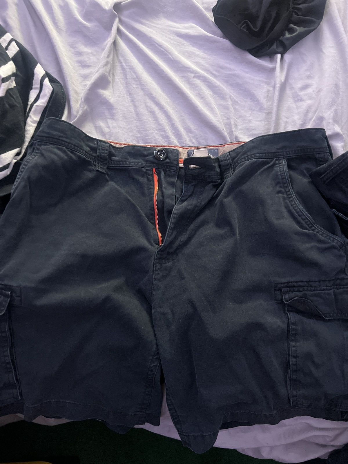 Japanese Brand × Vintage Vintage Y2K/2000s Grunge Black Skater Style Cargo Shorts Size US 40 / EU 56 - 8 Thumbnail