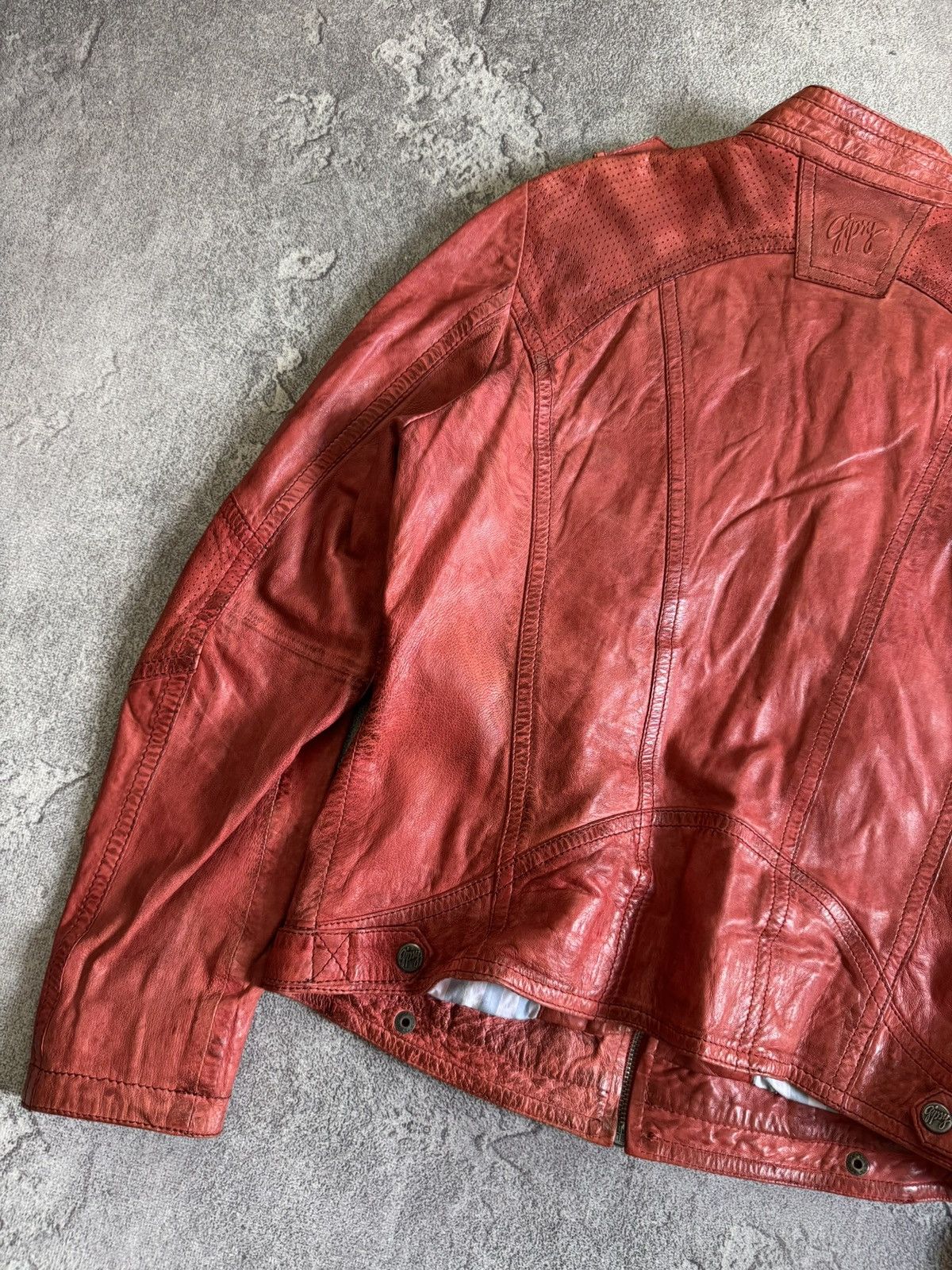 Other Gipsy avantgarde leather biker jacket opium punk retro 90s Size L / US 10 / IT 46 - 14 Thumbnail