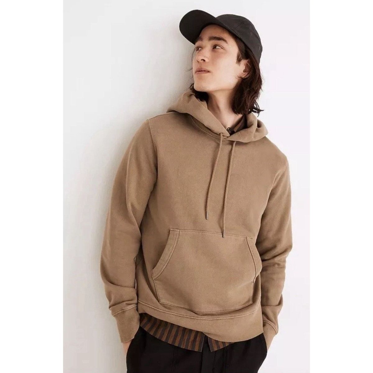 Allsaints All Saints Men's Tan Heavyweight Oversized Hoodie Size XL Size US XL / EU 56 / 4 - 1 Thumbnail