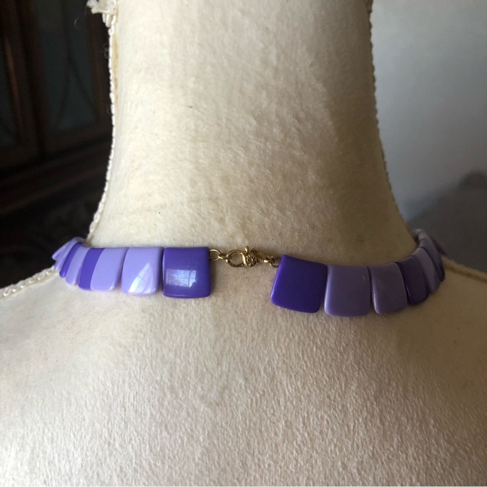 Monet Vintage Monet two tone purple disc choker necklace Size ONE SIZE - 7 Thumbnail