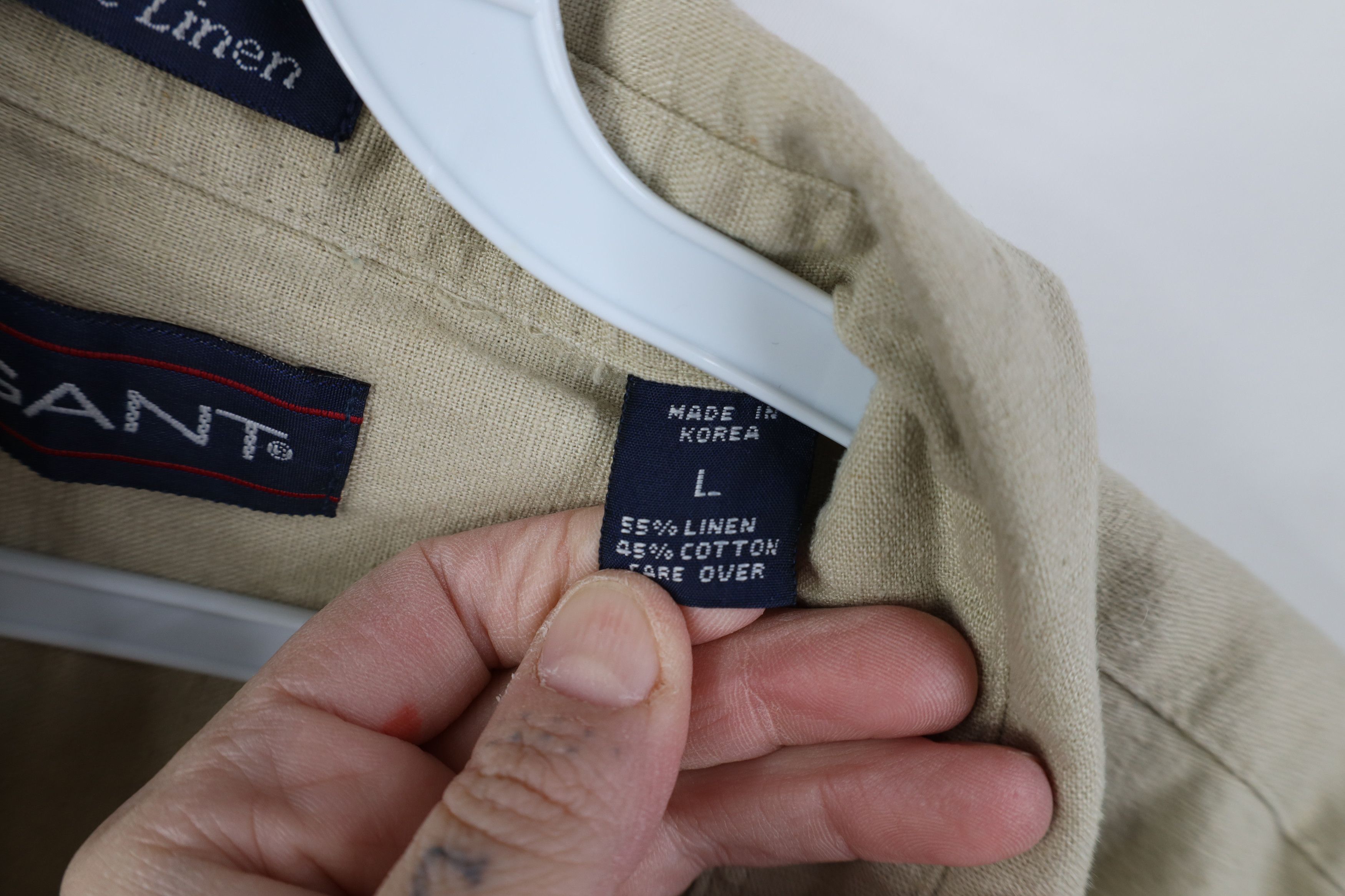 Vintage Vintage 90s Streetwear Heavy Linen Short Sleeve Button Shirt Size US L / EU 52-54 / 3 - 10 Thumbnail
