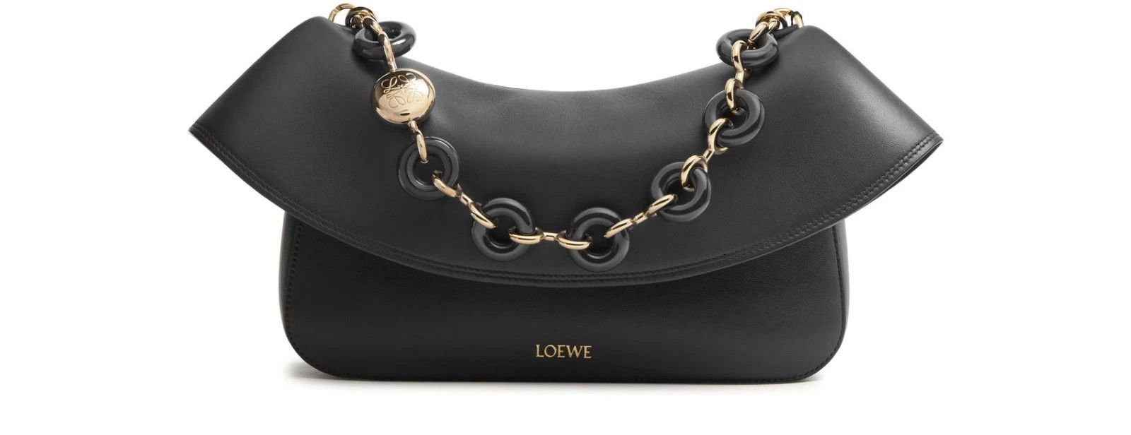 Loewe LOEWE Ola Medium Black Leather Shoulder Bag New & Authentic Size ONE SIZE - 1 Thumbnail
