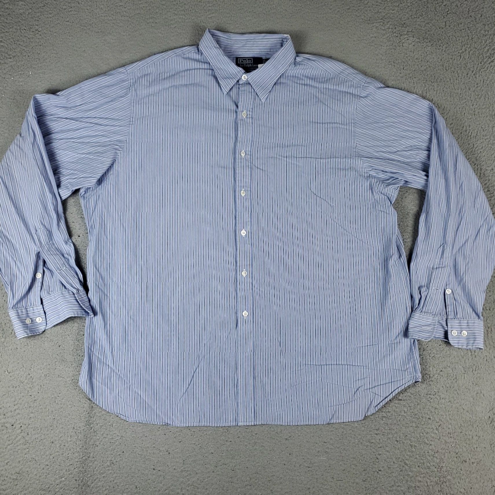 Ralph Lauren Ralph Lauren Shirt Men 2XL Blue Striped Button-Up Long Sleeve Casual Dress Shirt Size US XXL / EU 58 / 5 - 2 Thumbnail