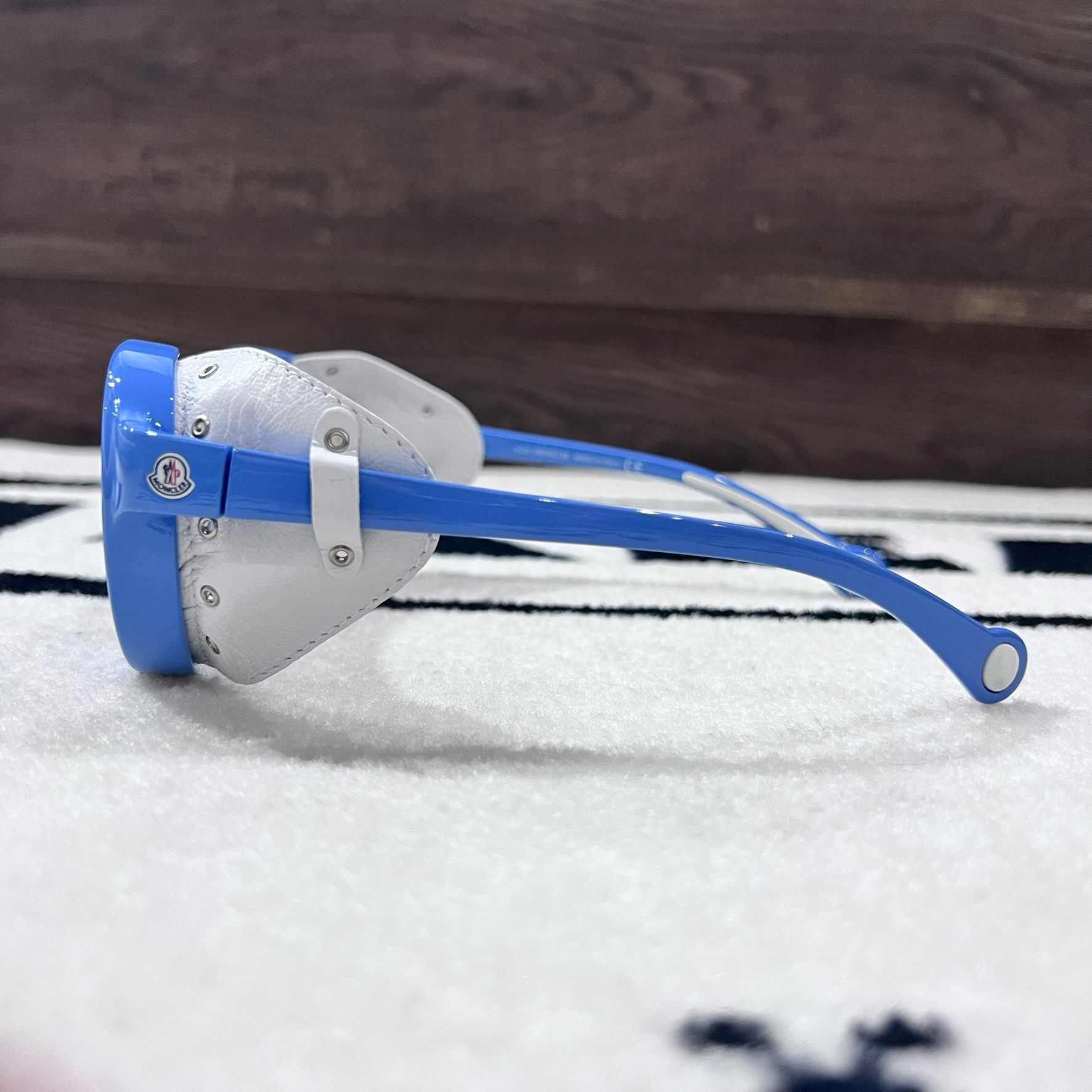 Moncler Moncler Sky Blue White Steradian Round Sunglasses Boutique Size ONE SIZE - 4 Thumbnail