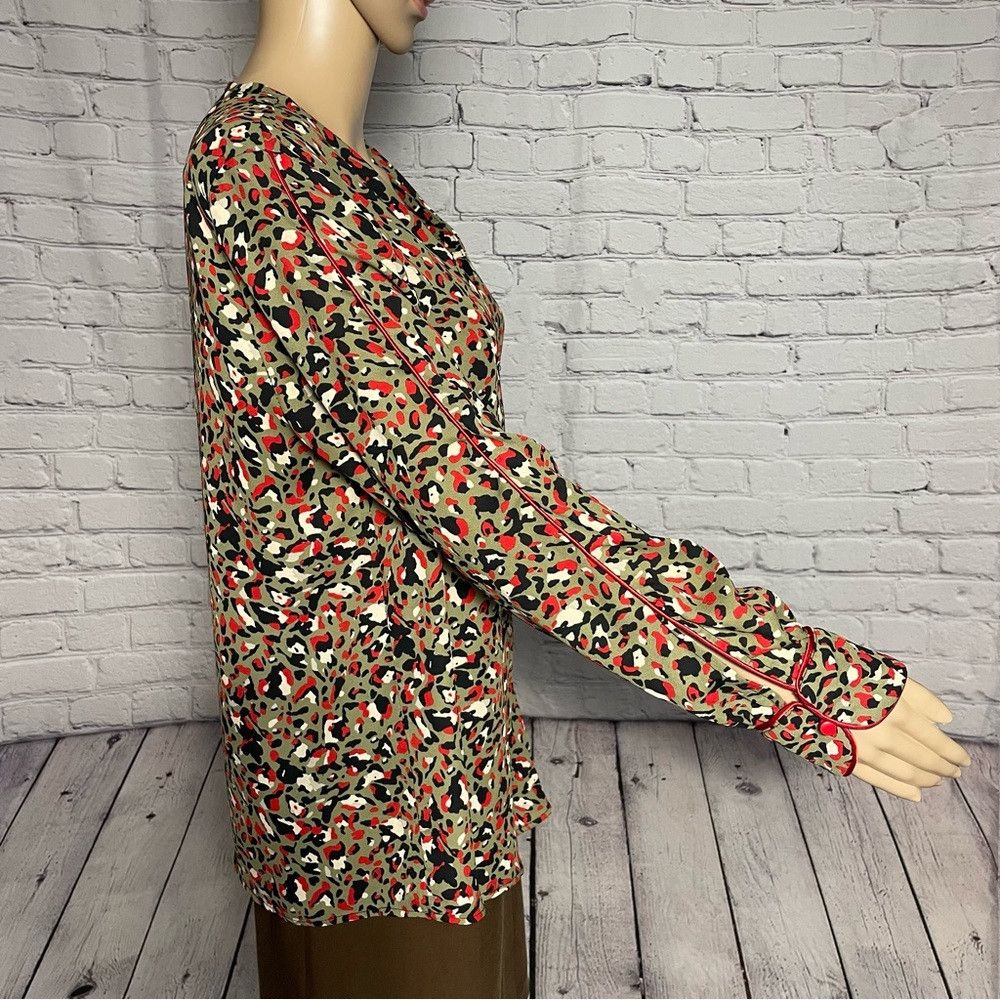 Other Vintage Amélie & Amélie V-Neck Long Sleeve Blouse Made In I Size L / US 10 / IT 46 - 3 Thumbnail