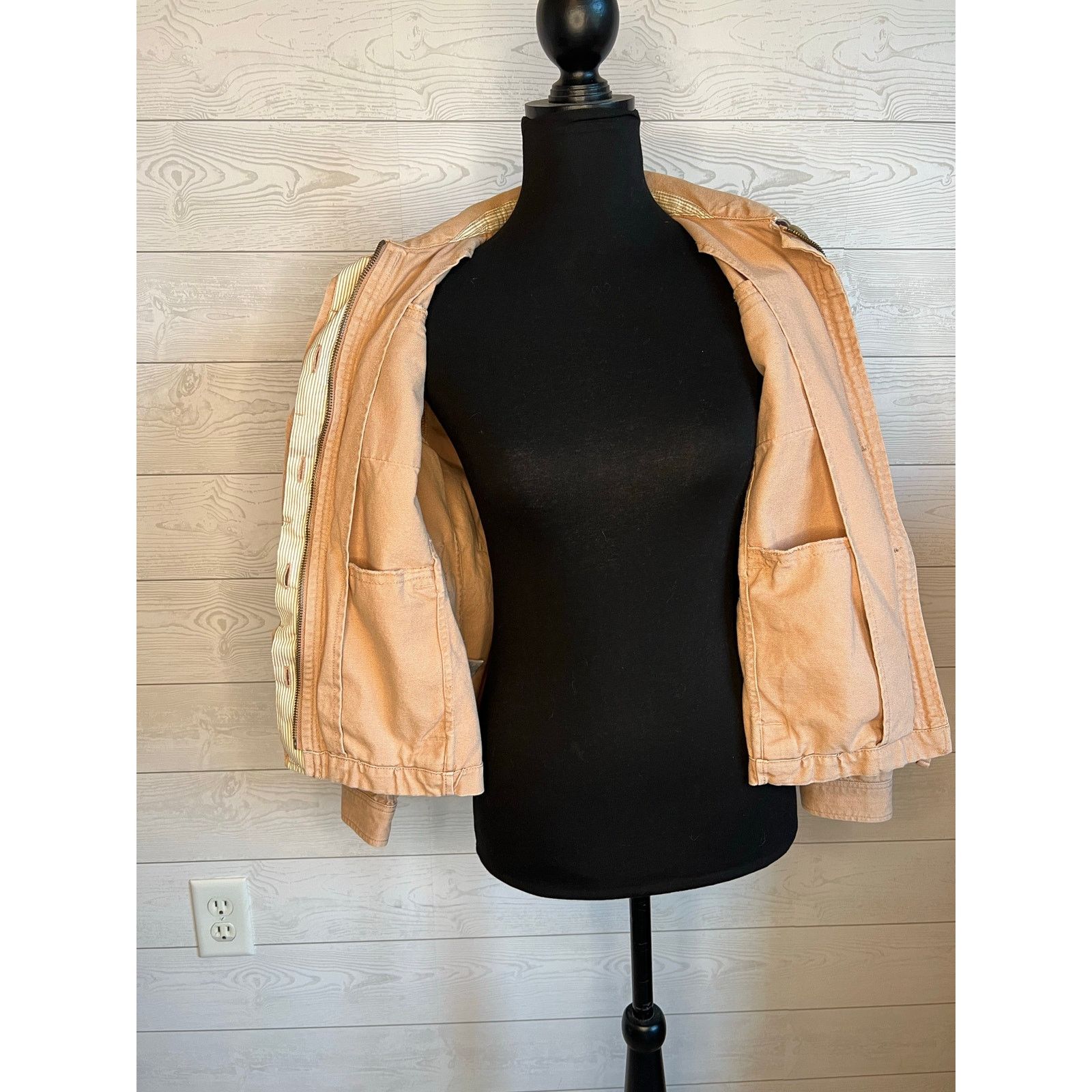 Loft LOFT tan denim utility jacket Size MP Safari military Size M / US 6-8 / IT 42-44 - 9 Thumbnail