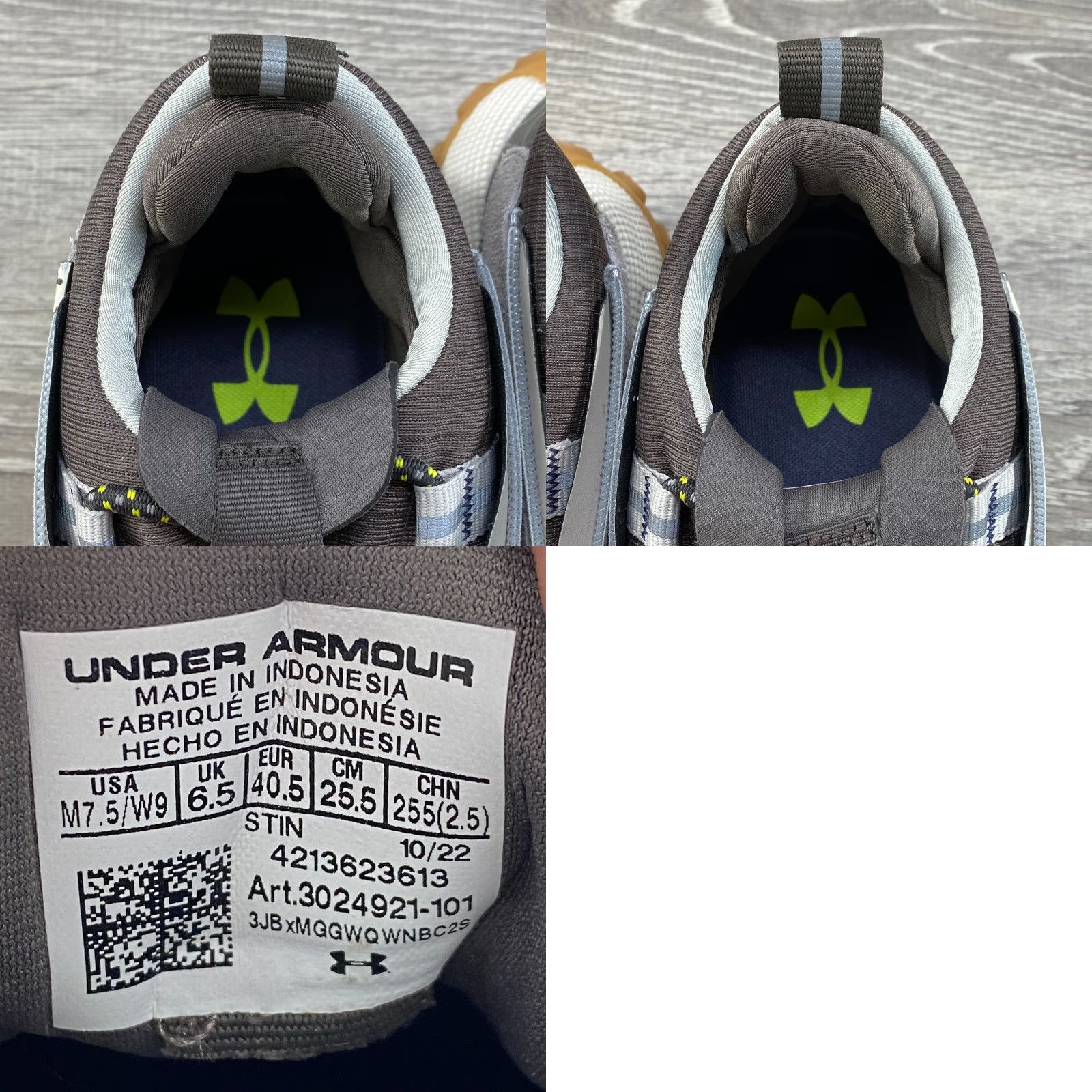Under Armour Under Armour Unisex HOVR Summit Fat Tire Delta Running Gray Mens 7.5 Womens 9 Size US 7 / IT 37 - 8 Thumbnail