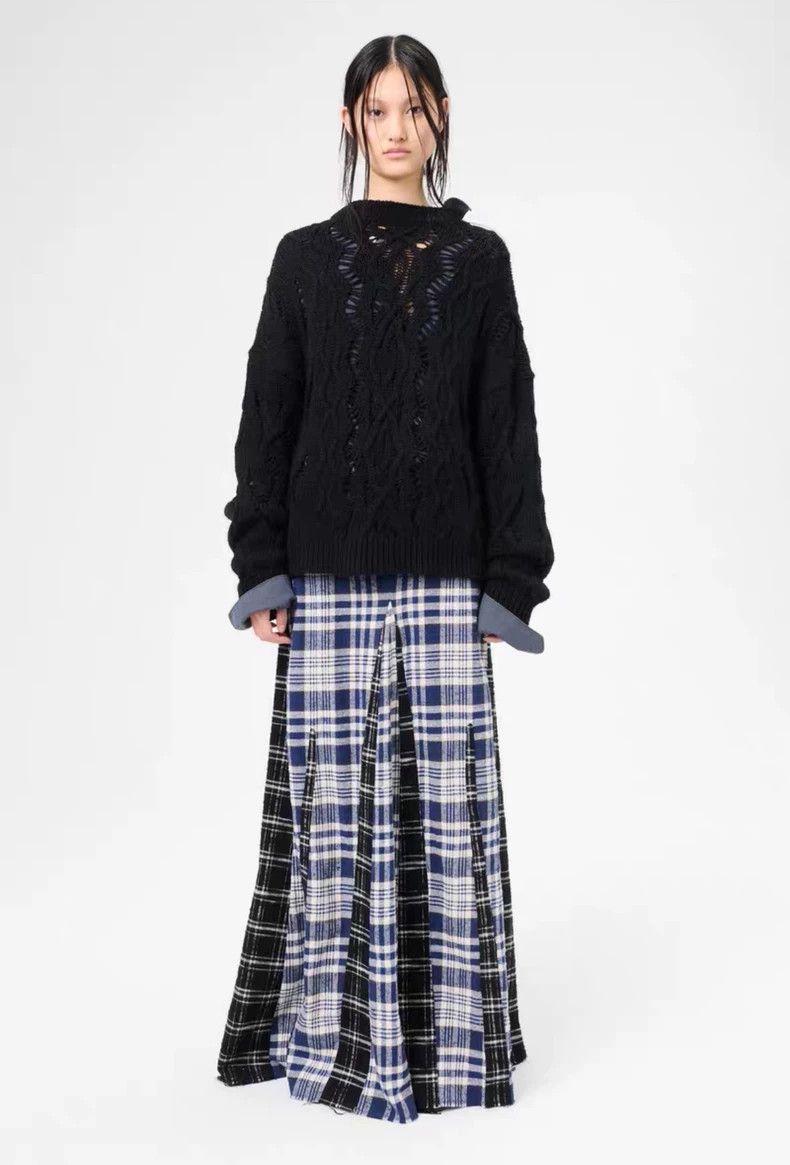 Our Legacy Our Legacy size32 Black lace-knitted sweater Size US S / EU 44-46 / 1 - 2 Thumbnail