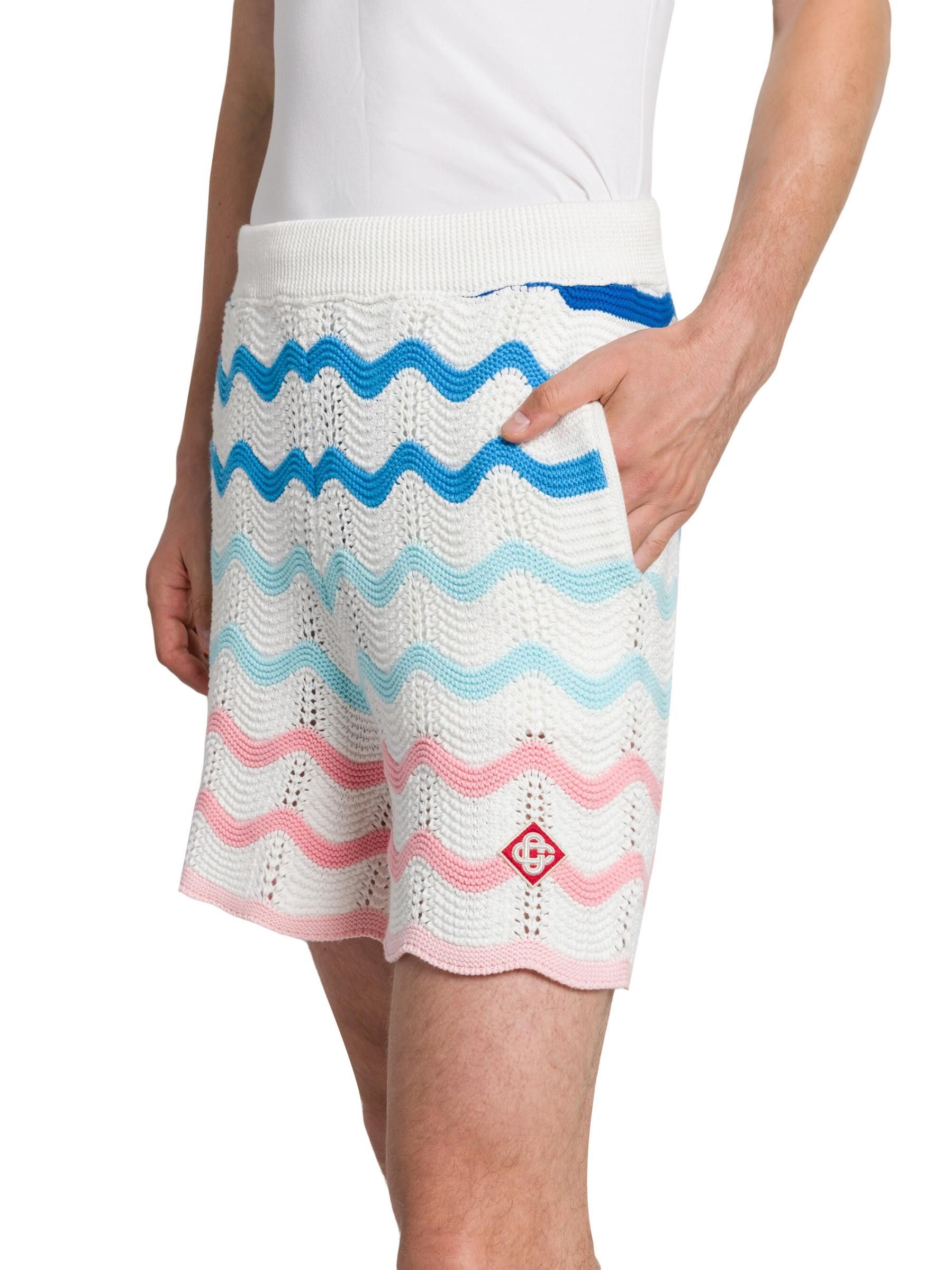 Casablanca os11x0725 Wave Crochet Shorts in Multicolor Size US 36 / EU 52 - 5 Thumbnail