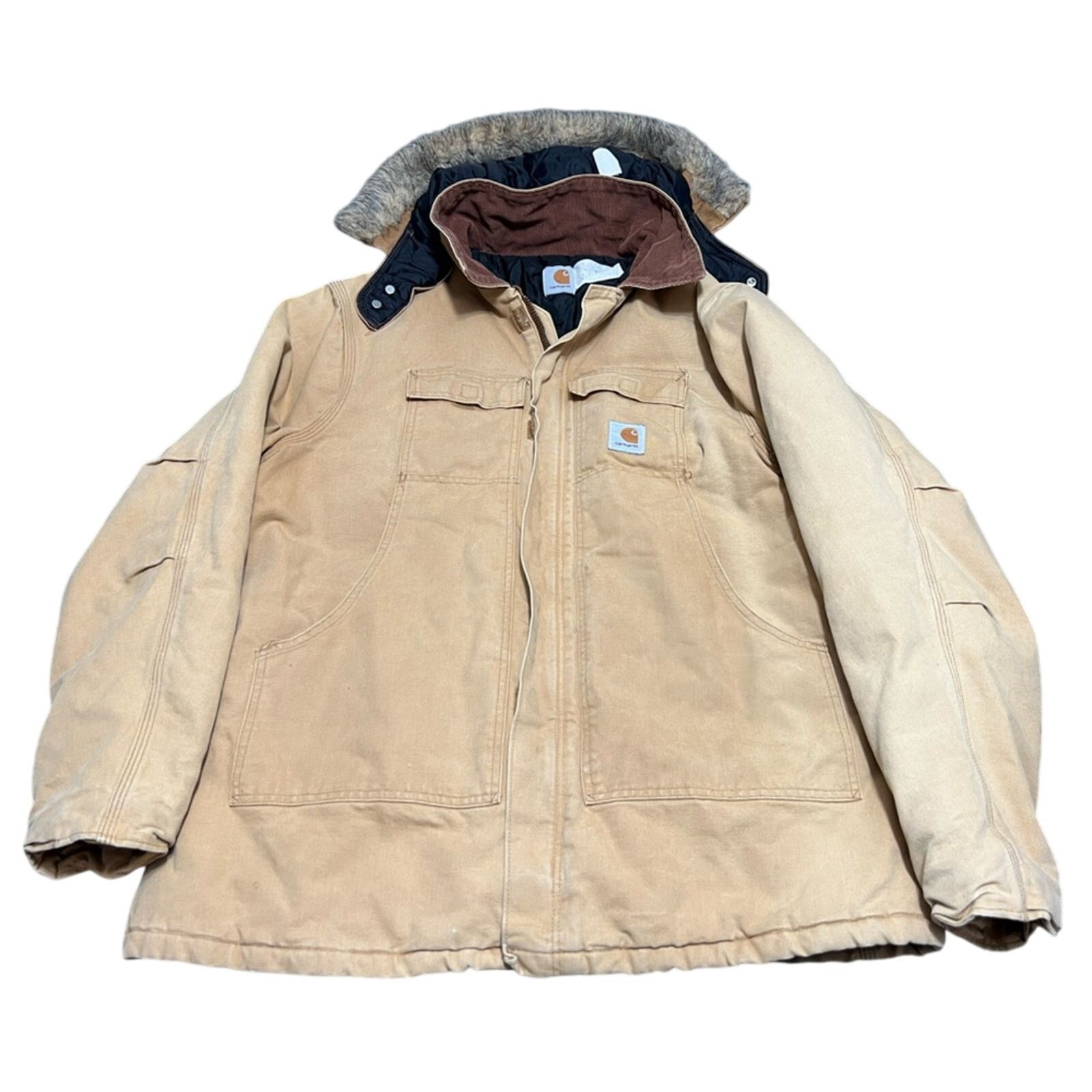 Carhartt VTG Carhartt Jacket CQ186 Chore Coat Canvas 90s UNION MADE Size US XXL / EU 58 / 5 - 1 Thumbnail